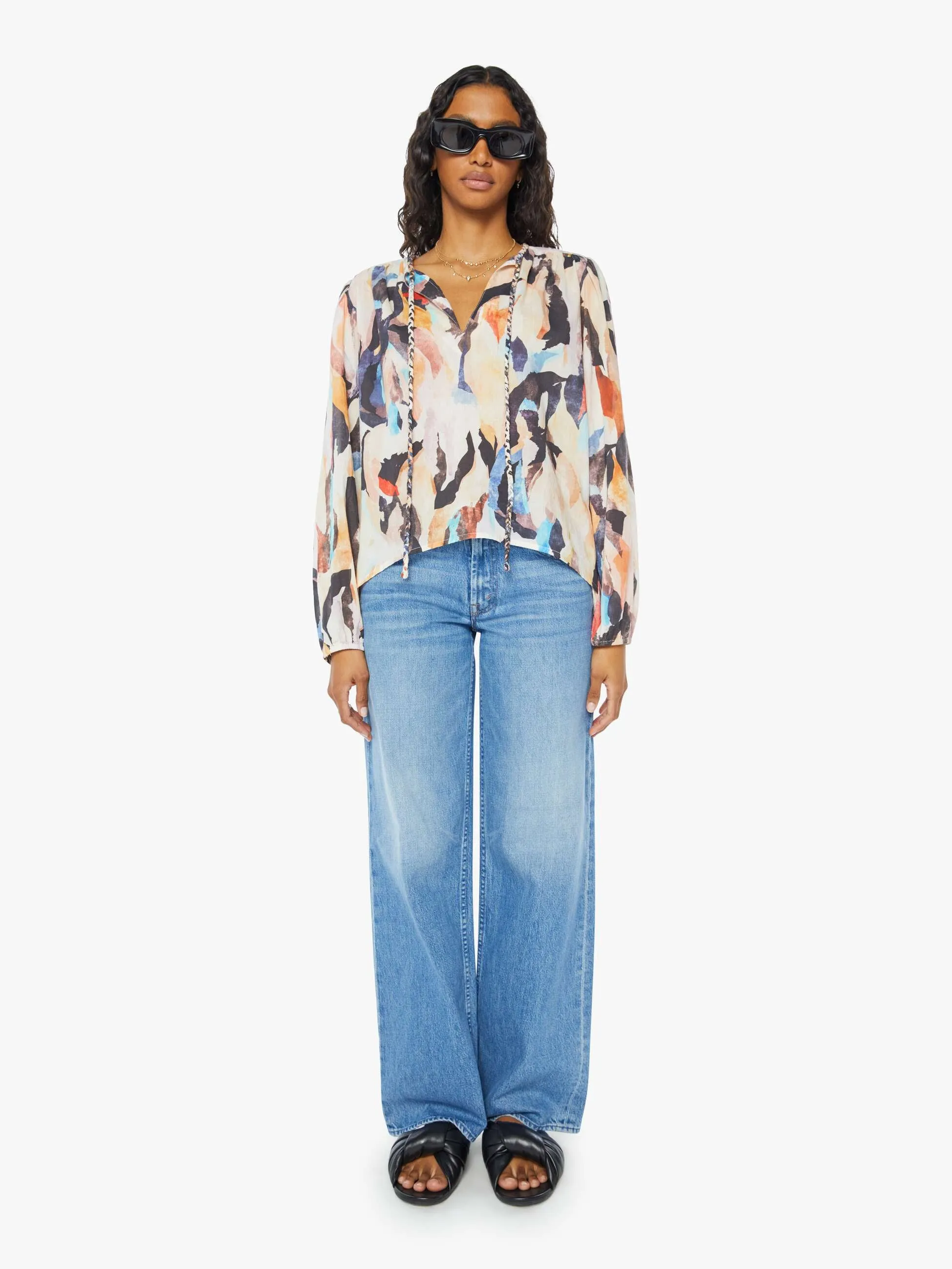 Maria Cher Violet Blouse - Sand Vibes sold by MOTHER product image thumbnail 5