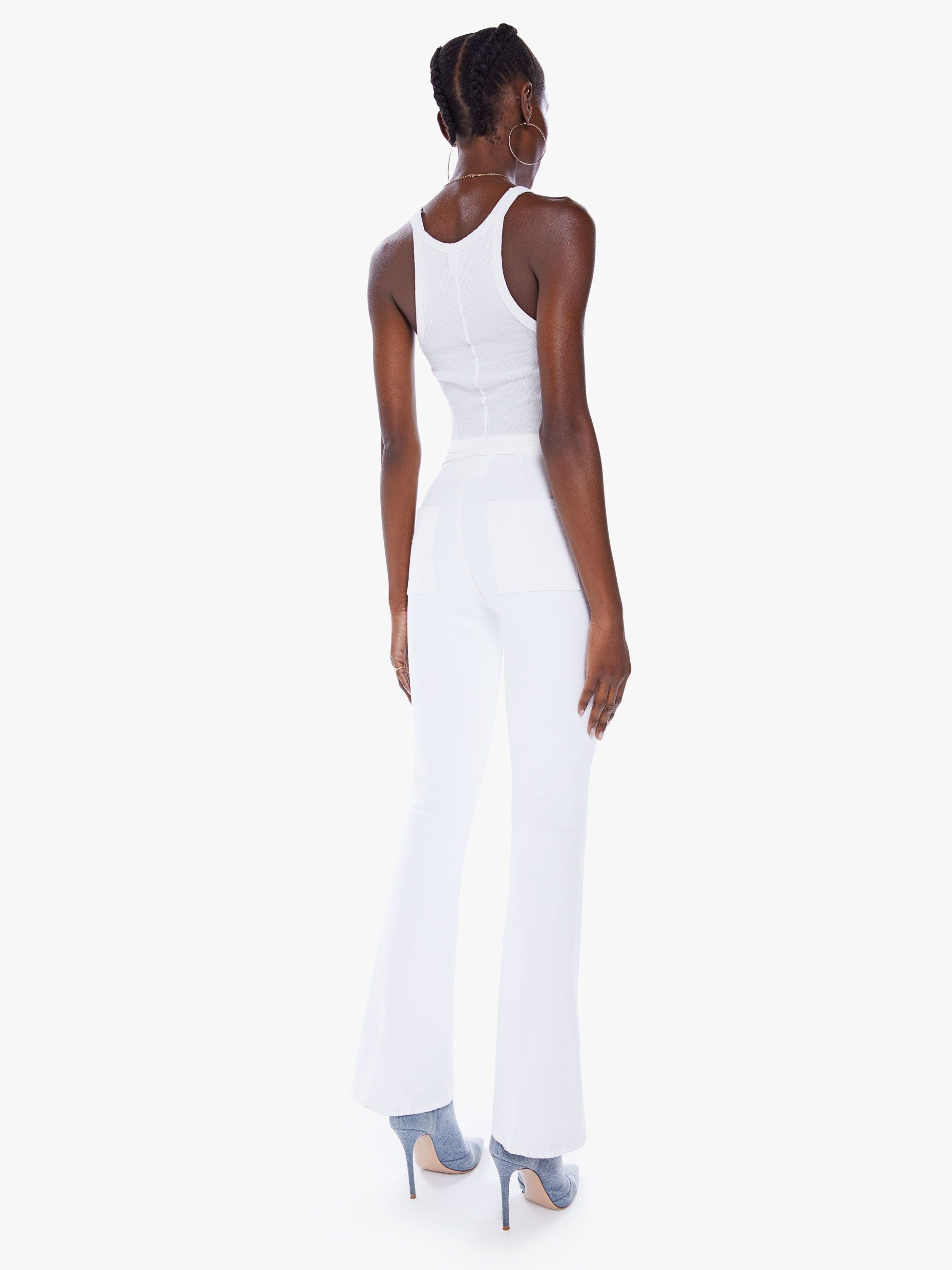 The Lace Up High Waisted Weekender - Totally Innocent sold by MOTHER product image thumbnail 5