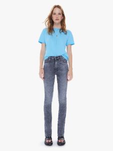 Velva Sheen Rolled Short Sleeve Tee - Rain sold by MOTHER