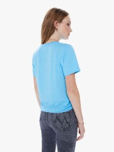 Velva Sheen Rolled Short Sleeve Tee - Rain sold by MOTHER