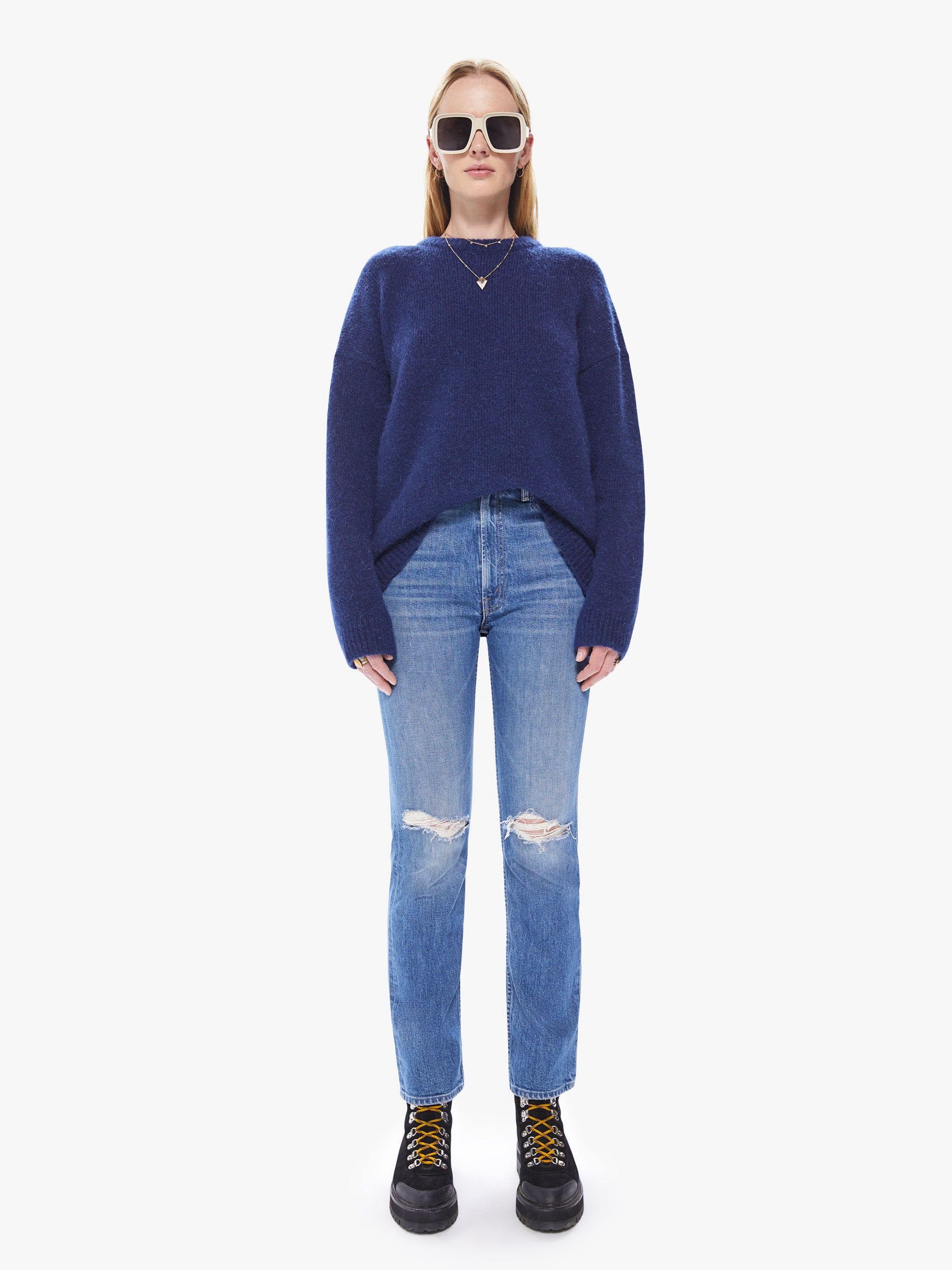 La Paz Delgado Sweater - Blue sold by MOTHER product image thumbnail 5