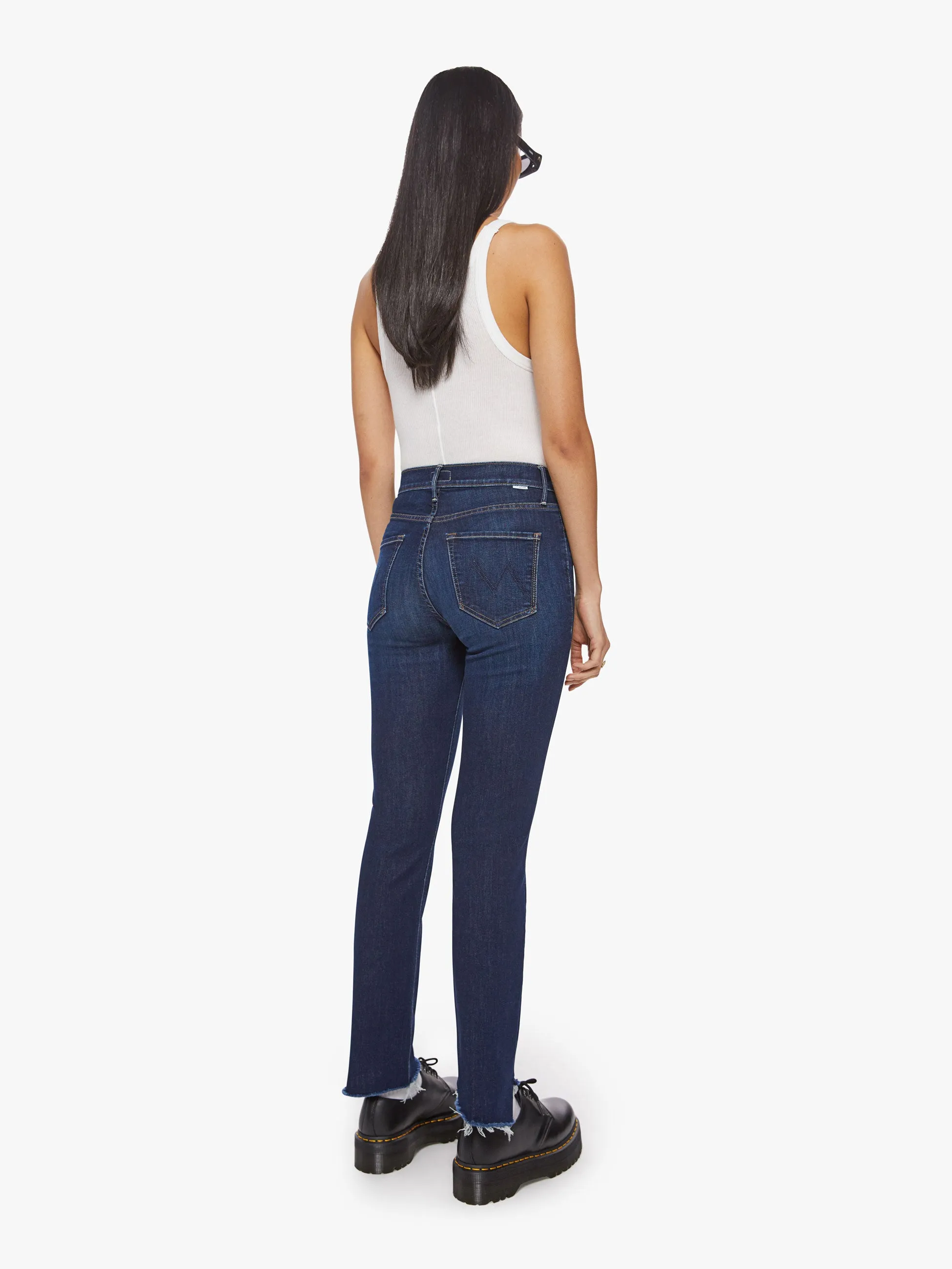 The Mid Rise Dazzler Ankle Step Fray - Off Limits sold by MOTHER product image thumbnail 4