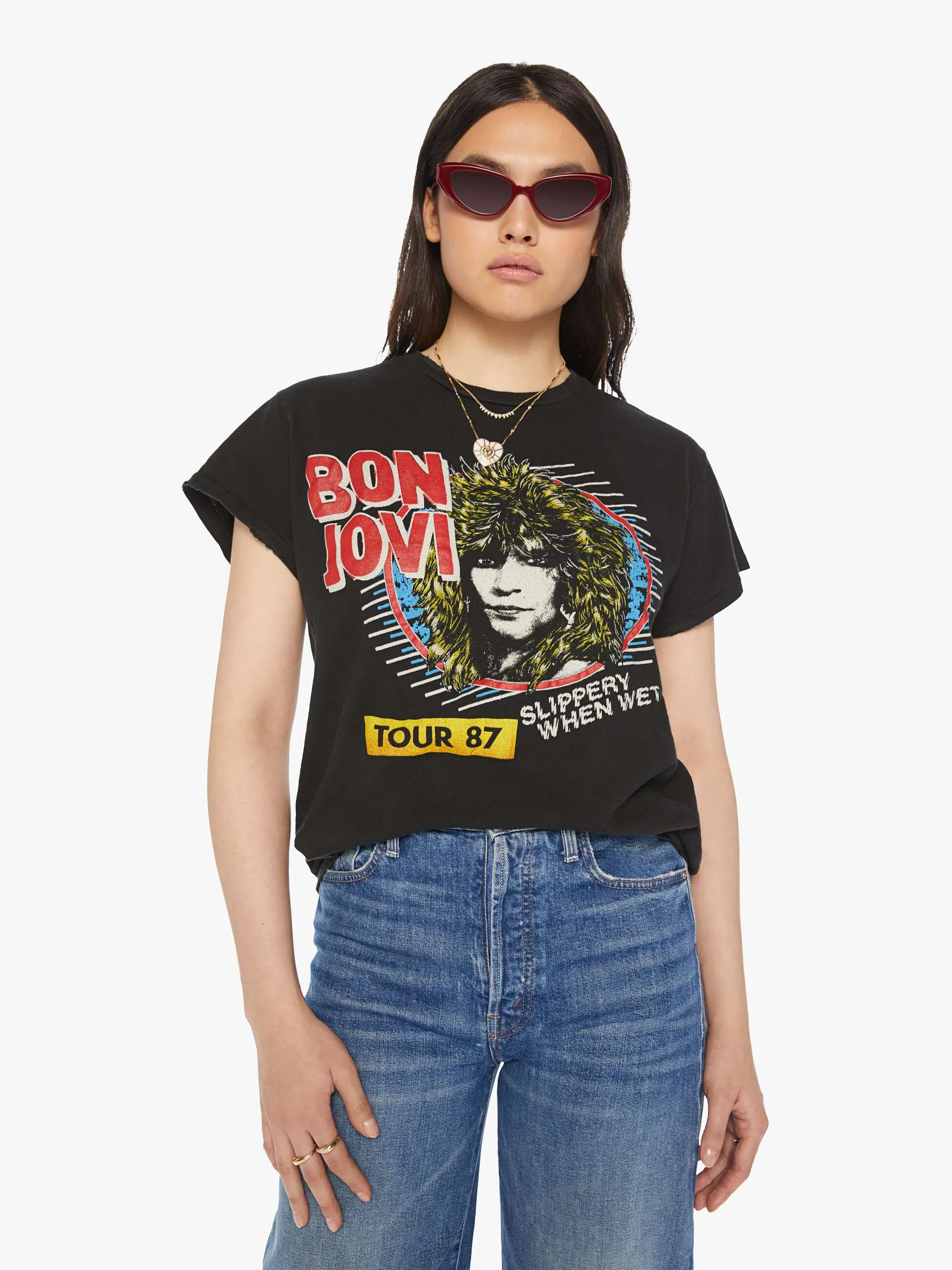 MadeWorn Bon Jovi Tee - Coal sold by MOTHER product image thumbnail 2