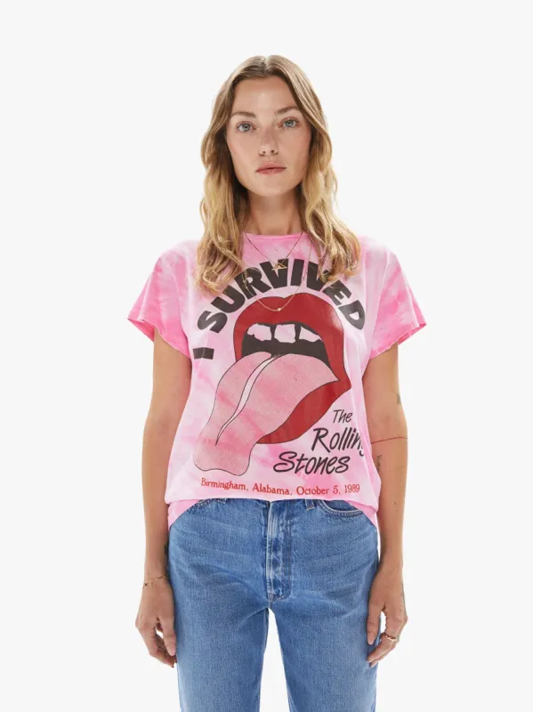 MadeWorn The Rolling Stones Tee - Pink Tie Dye sold by MOTHER