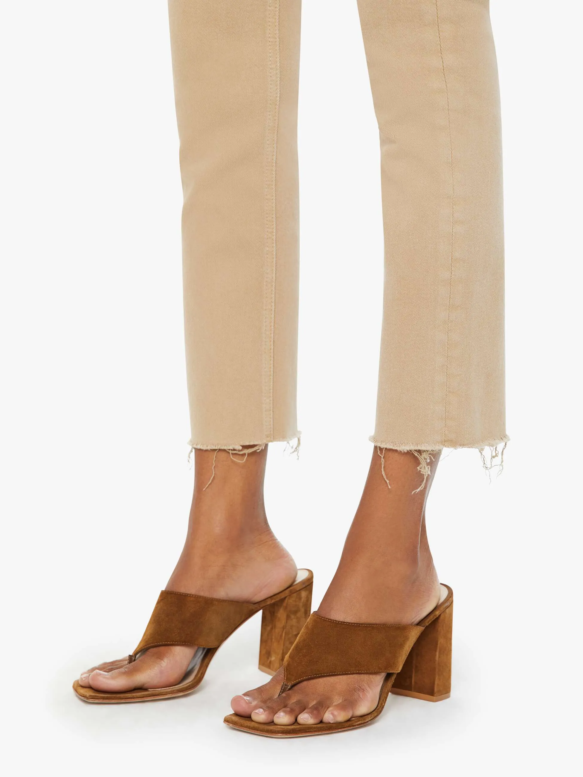 The Mid Rise Dazzler Ankle Fray - Sand sold by MOTHER product image thumbnail 4