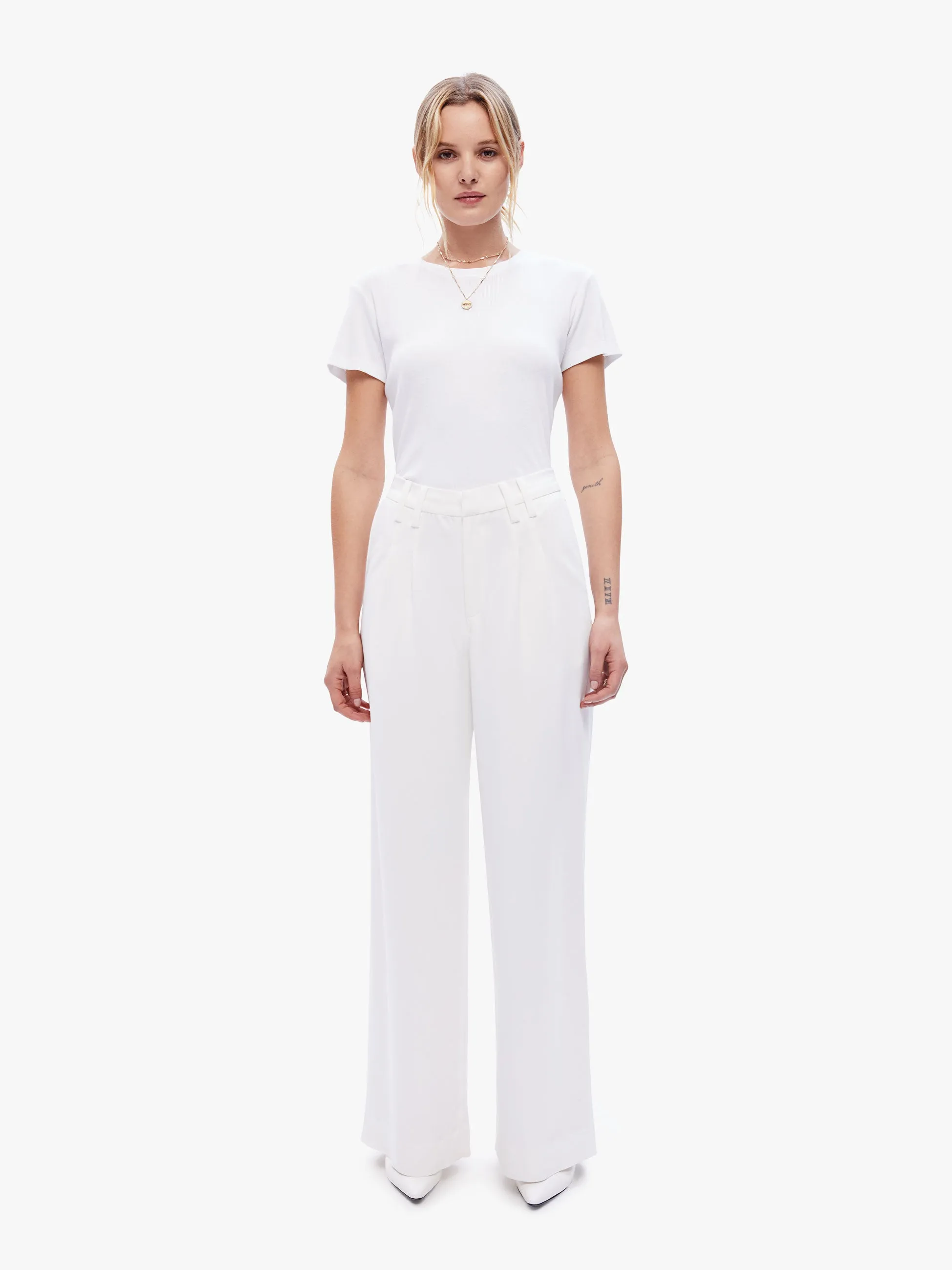 SPRWMN Pleated Trouser - White sold by MOTHER product image thumbnail 2