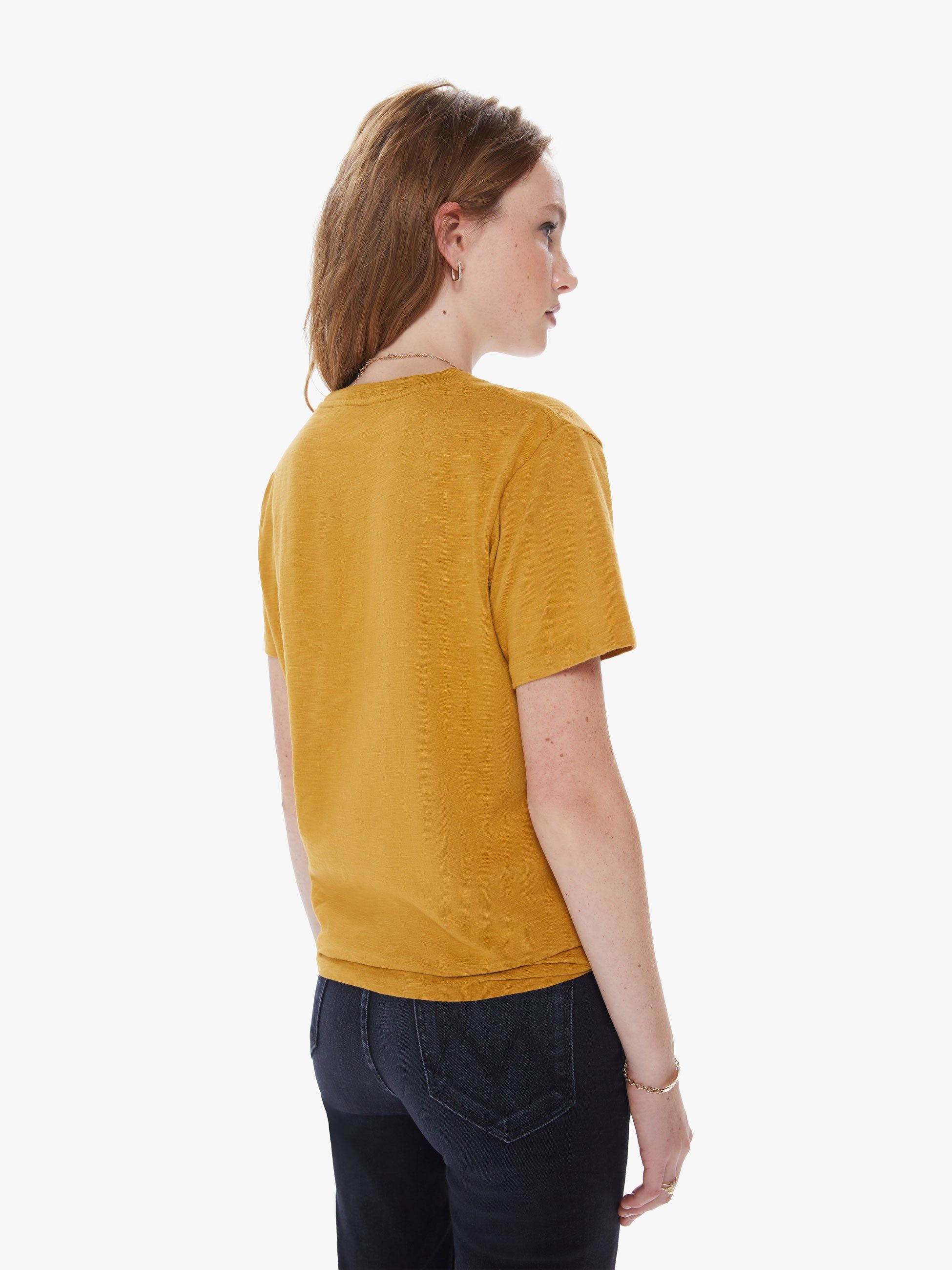 Velva Sheen Rolled Short Sleeve Tee - Mustard sold by MOTHER product image thumbnail 4