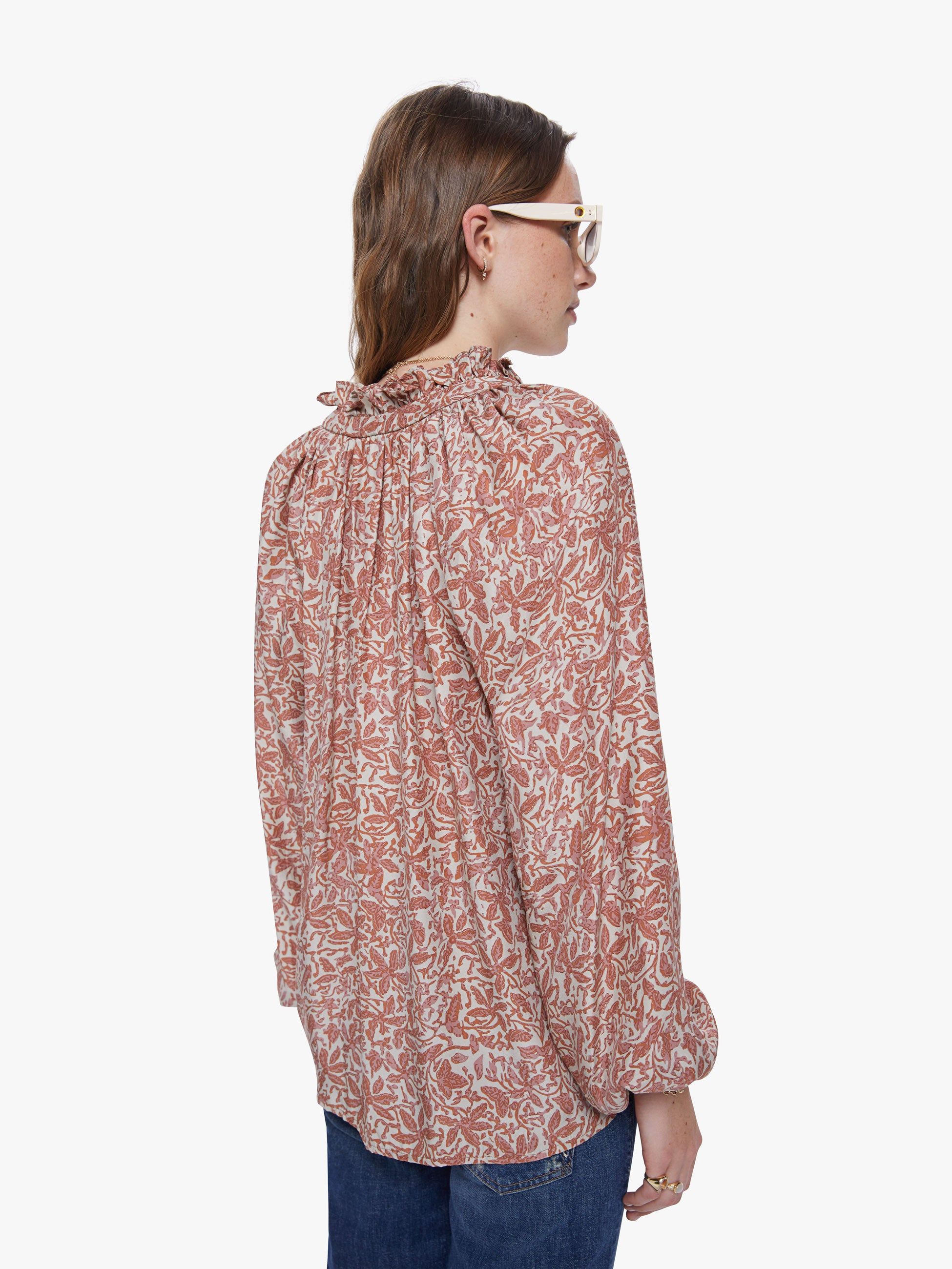 Natalie Martin Penny Top - Gloriosa Print Sandstone sold by MOTHER product image thumbnail 4