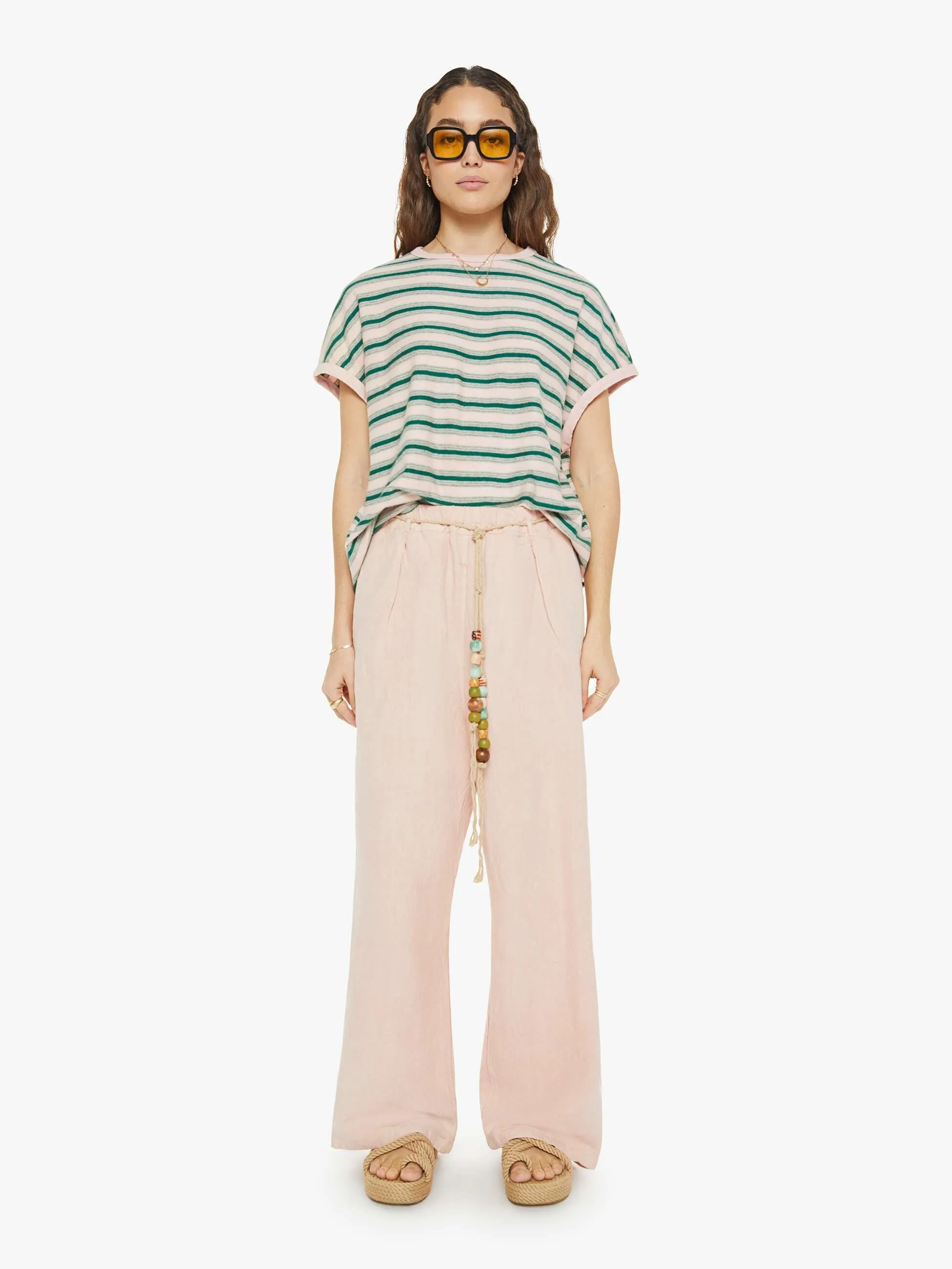 Dr. Collectors P73 Flare Pleated Pant - Rose sold by MOTHER