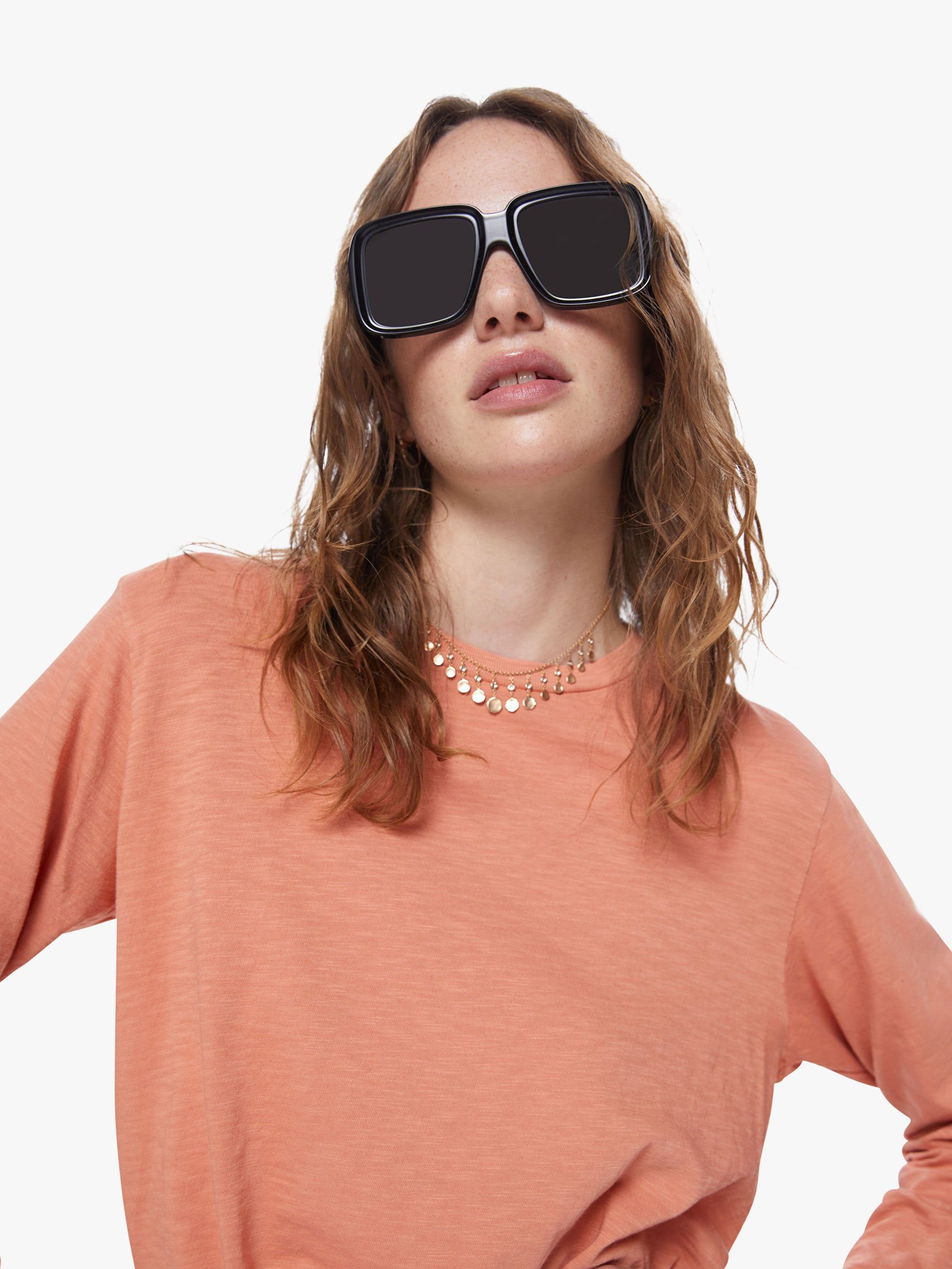 Velva Sheen Rolled Long Sleeve Tee - Copper sold by MOTHER product image thumbnail 6