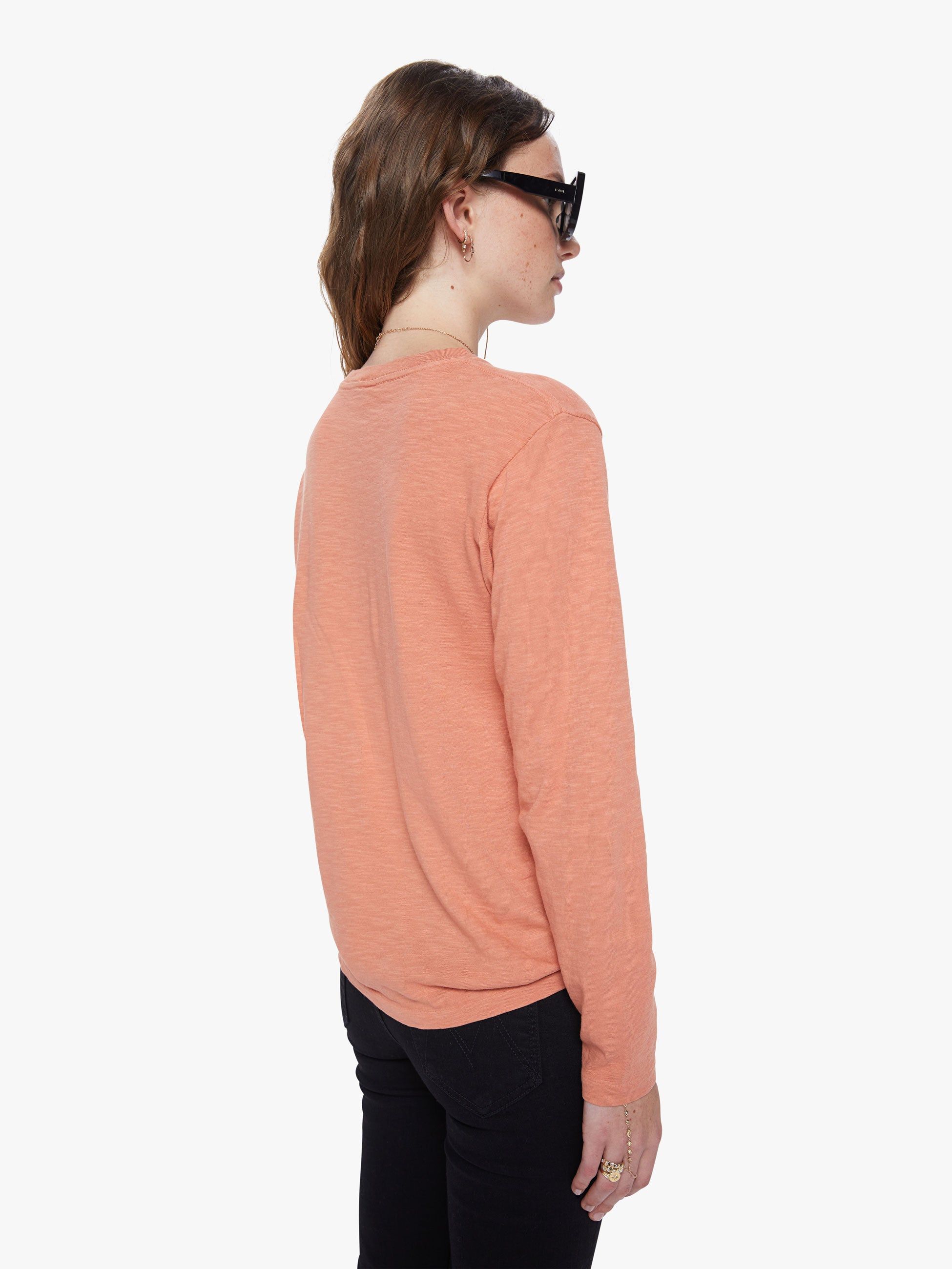 Velva Sheen Rolled Long Sleeve Tee - Copper sold by MOTHER product image thumbnail 4