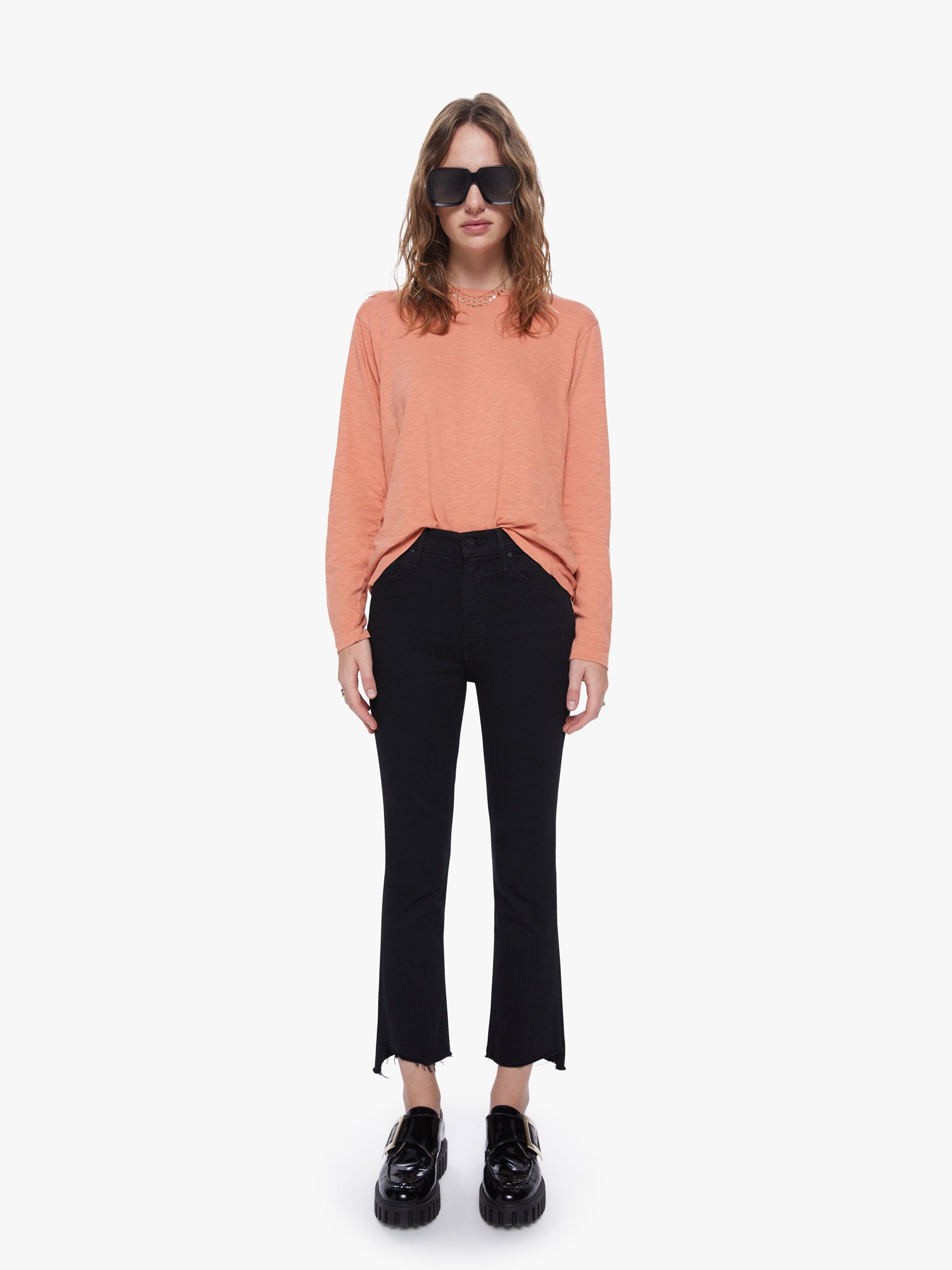 Velva Sheen Rolled Long Sleeve Tee - Copper sold by MOTHER product image thumbnail 5