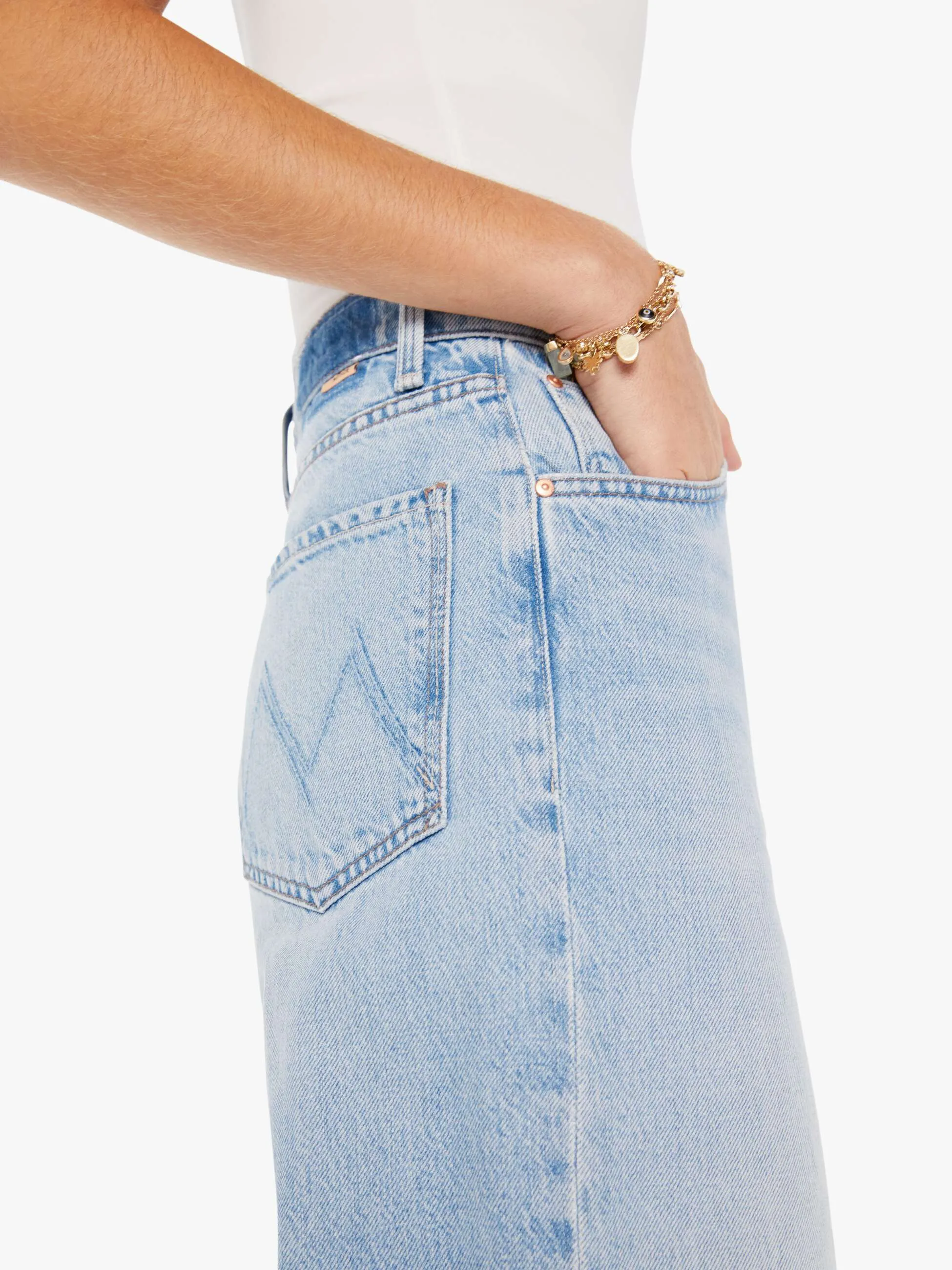 High Waisted Spinner Zip Sneak Chew - We Bounced sold by MOTHER product image thumbnail 5