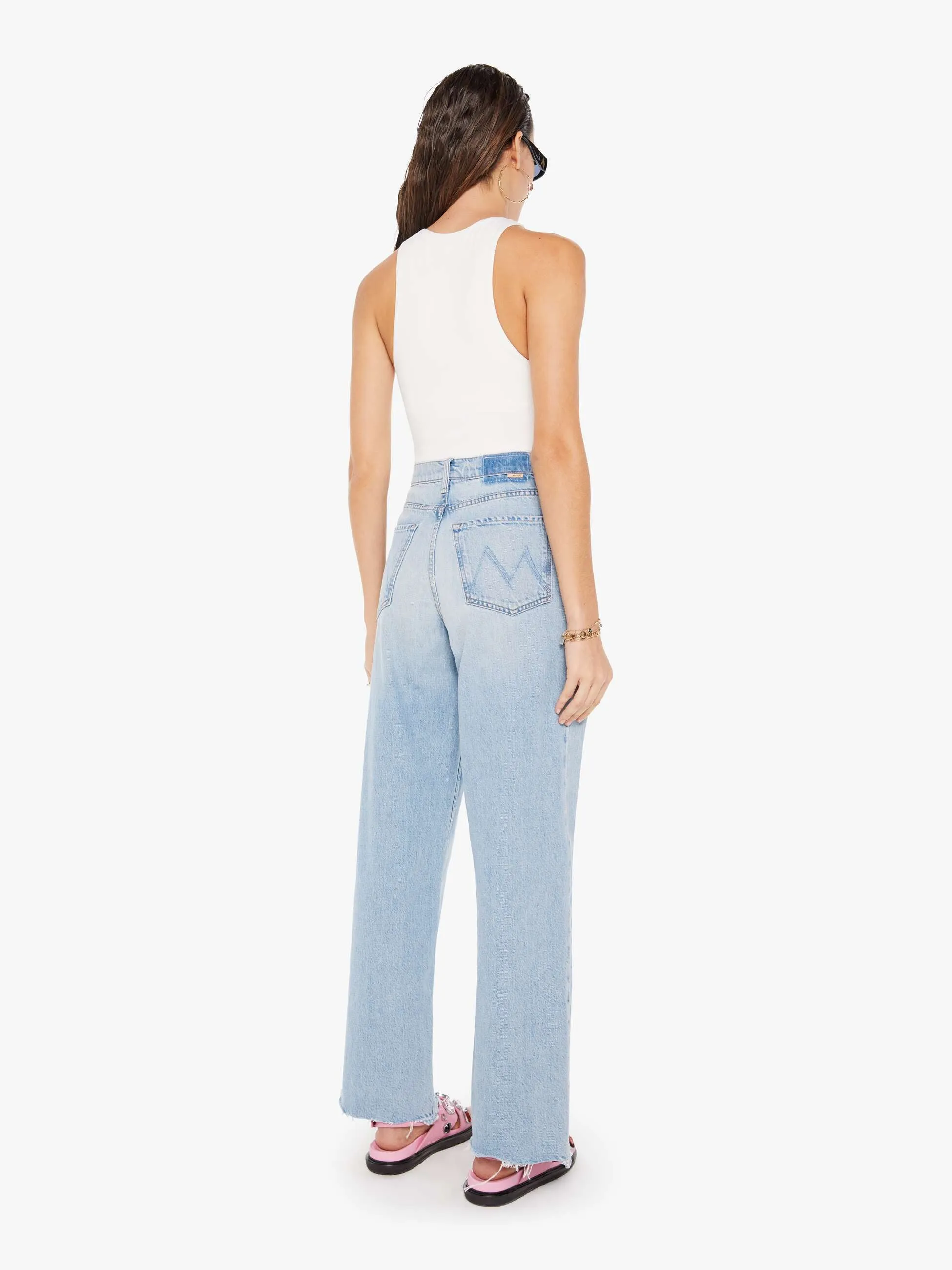 High Waisted Spinner Zip Sneak Chew - We Bounced sold by MOTHER product image thumbnail 4