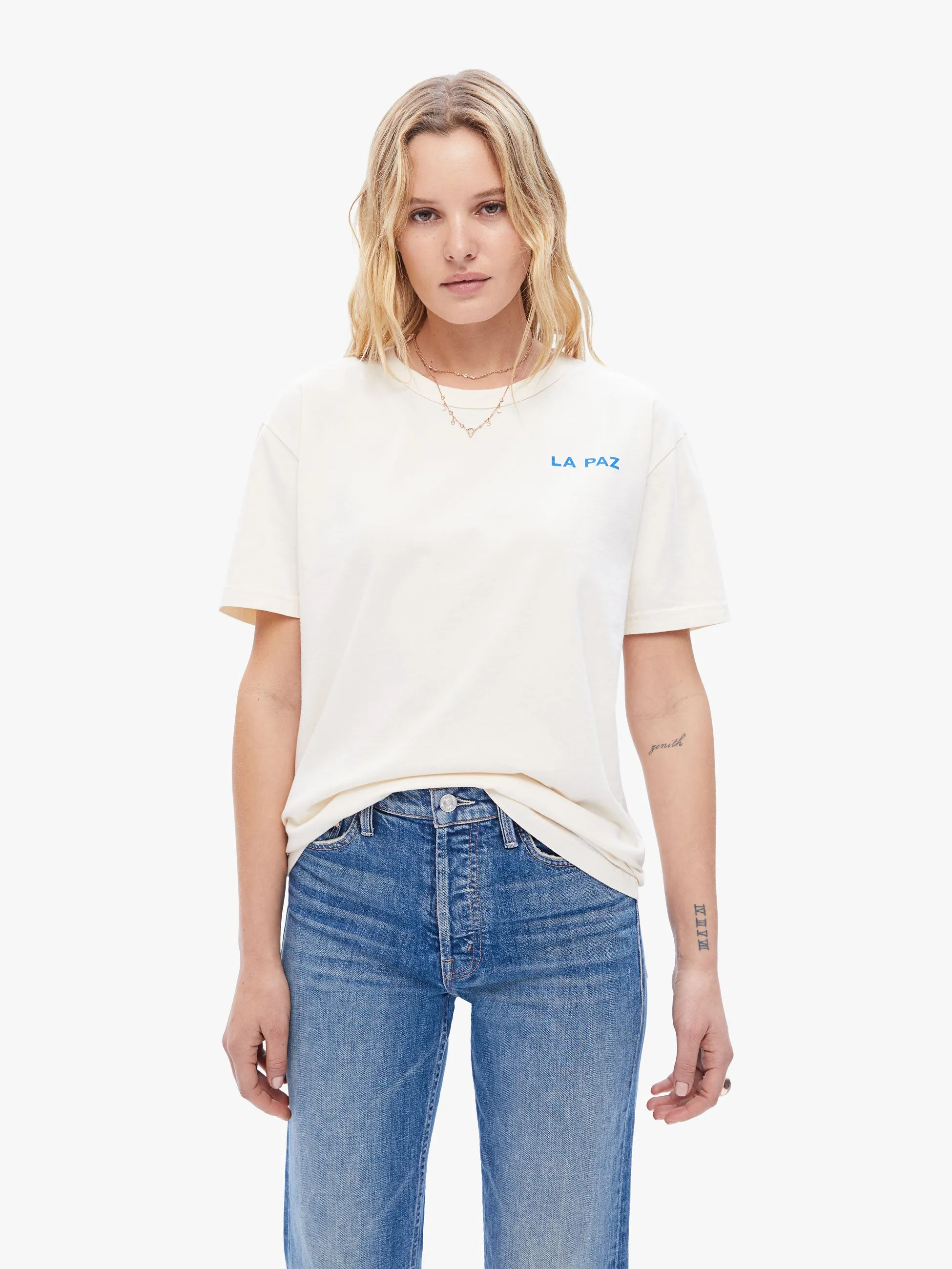 La Paz Guerreiro Tee - Blue Circle sold by MOTHER