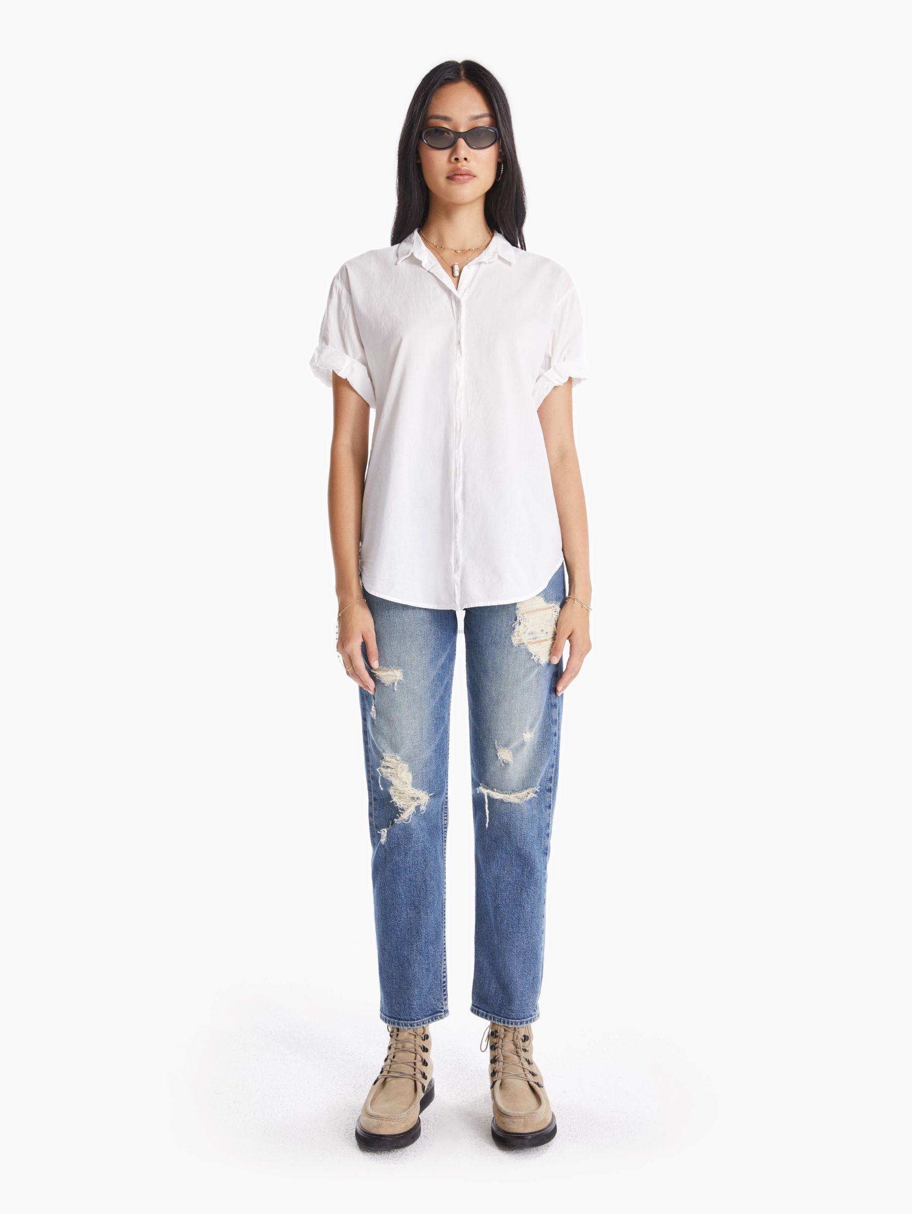 XiRENA Channing Shirt - White sold by MOTHER product image thumbnail 5