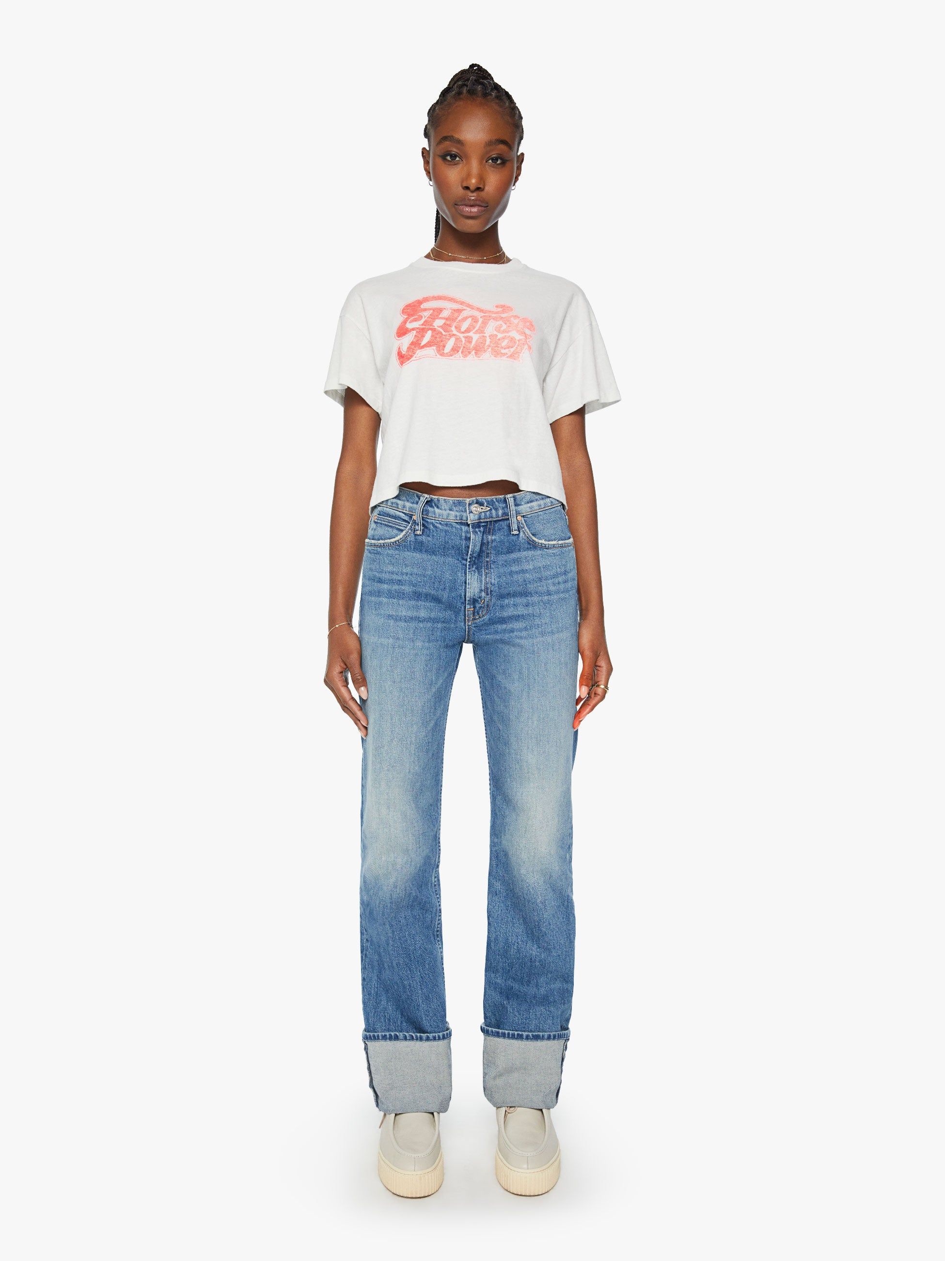 The Grab Bag Crop Tee - Horse Power sold by MOTHER product image thumbnail 5