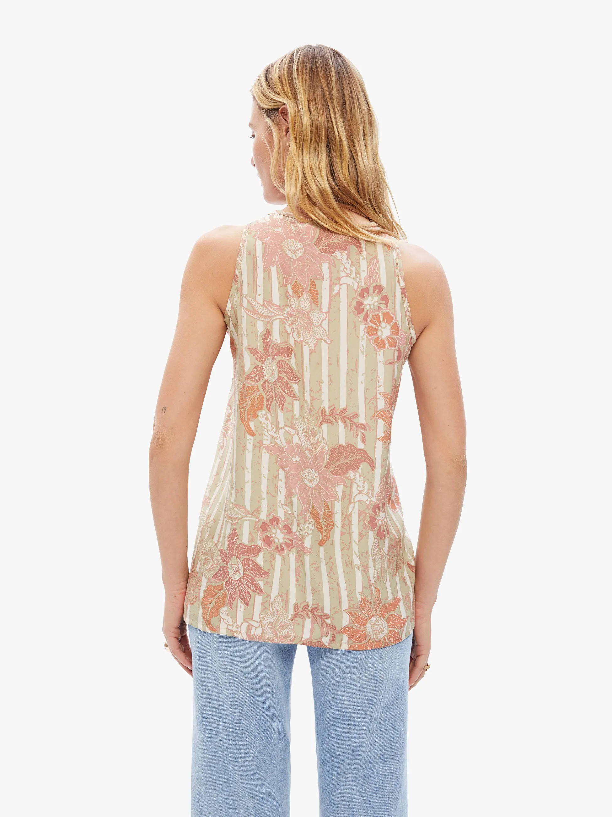 Natalie Martin Ariana Tank - Sunflower Stripe Print Clay sold by MOTHER product image thumbnail 4