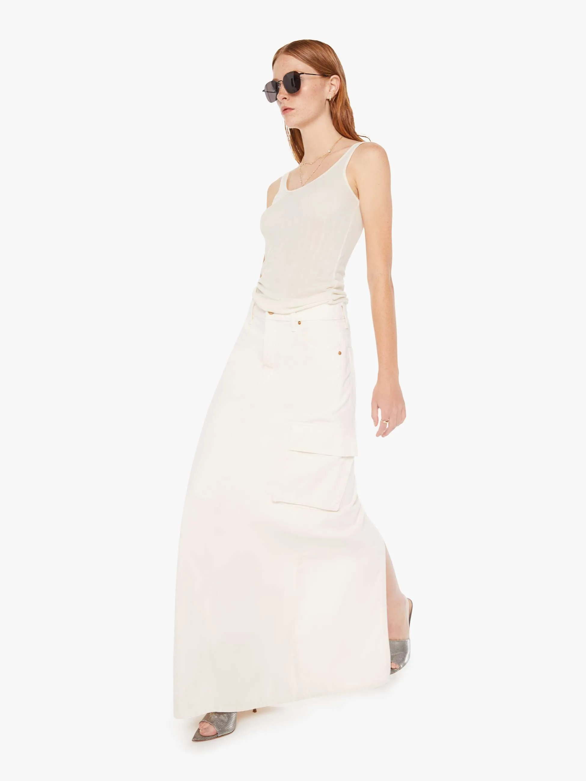 SNACKS! The Fun Dip Cargo Skirt - Natural sold by MOTHER product image thumbnail 5