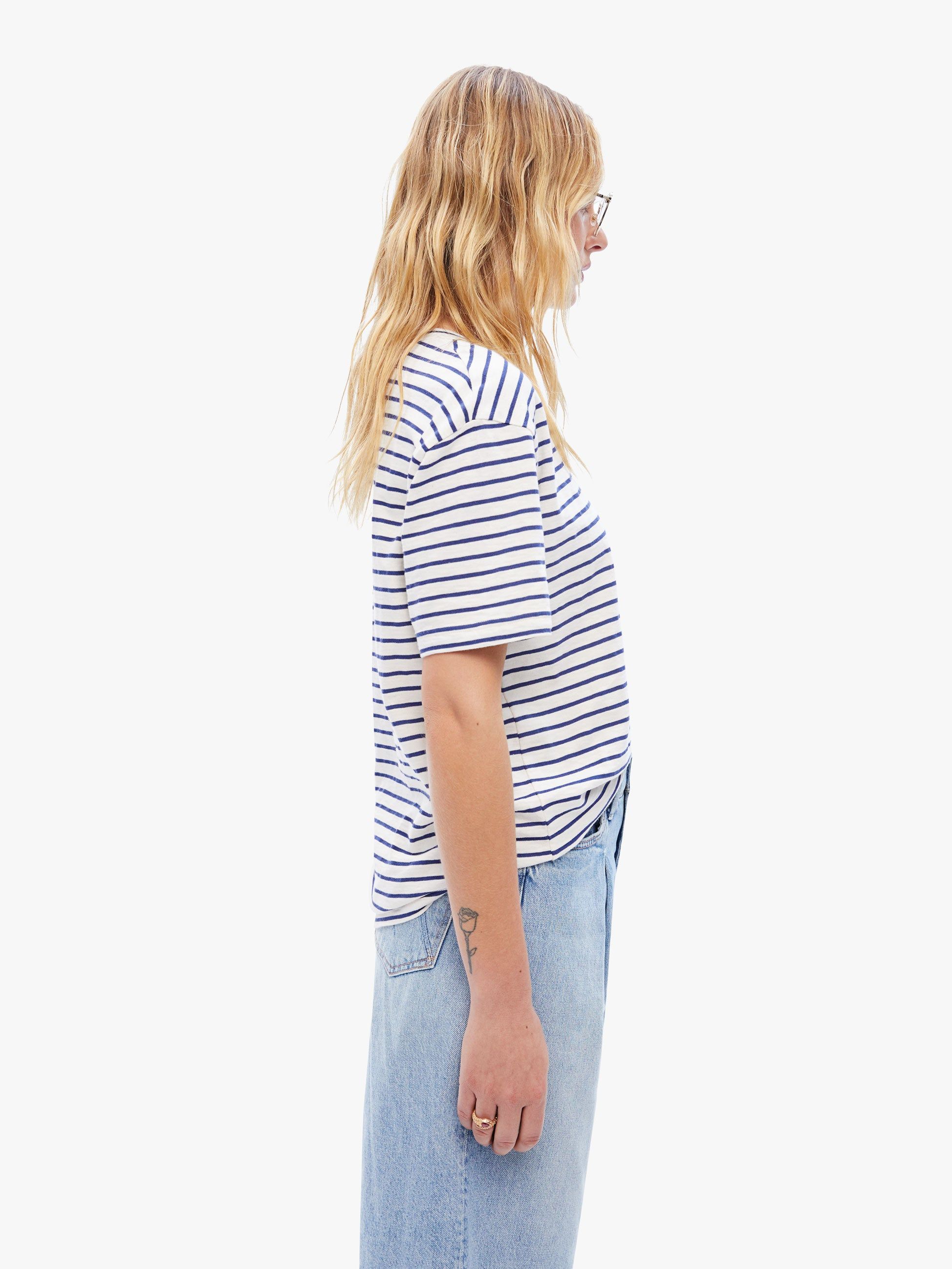 La Paz Guerreiro Tee - Blue Stripes sold by MOTHER product image thumbnail 3