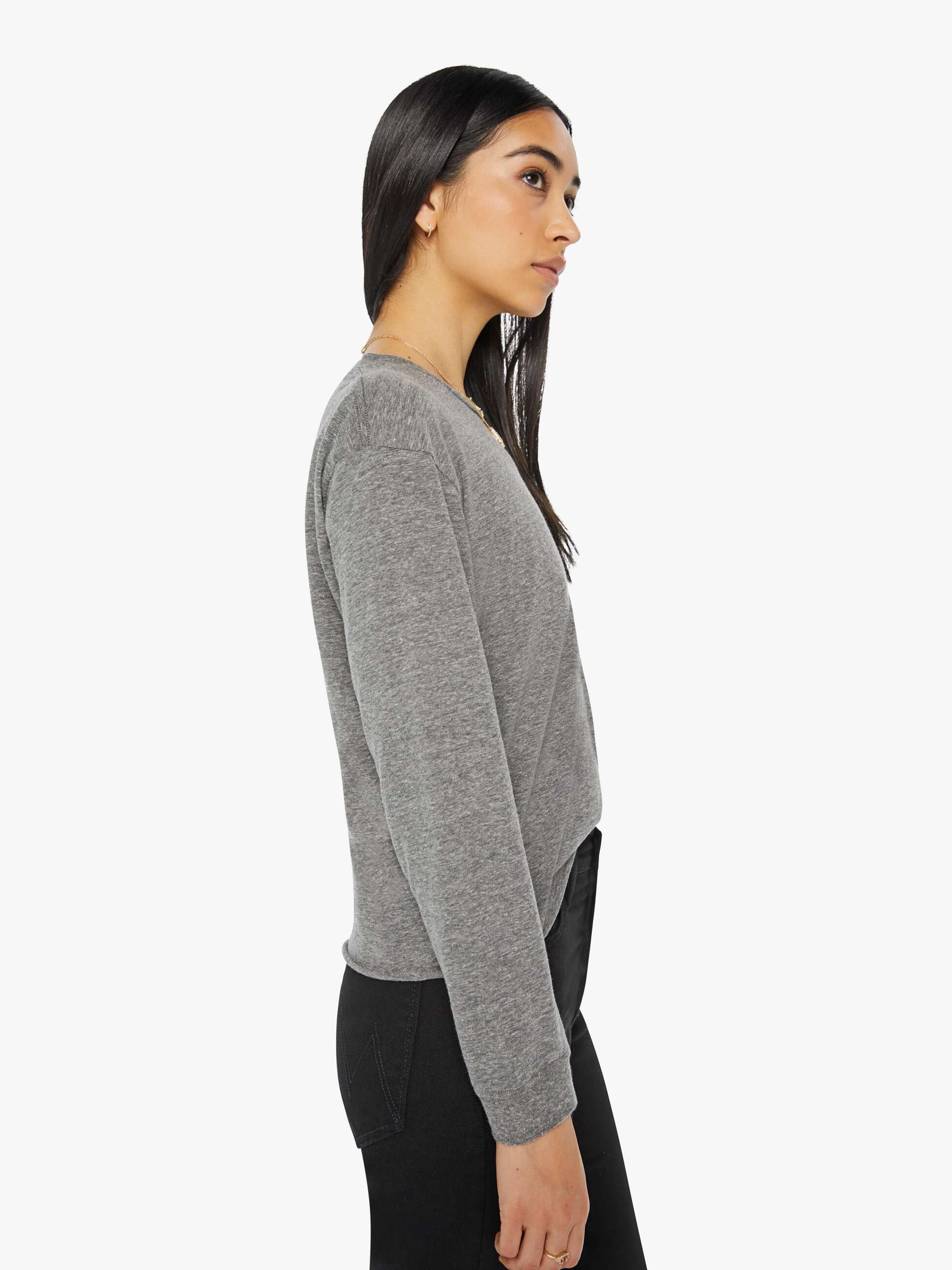 The L/S Slouchy Cut Off - Heather Grey sold by MOTHER product image thumbnail 2