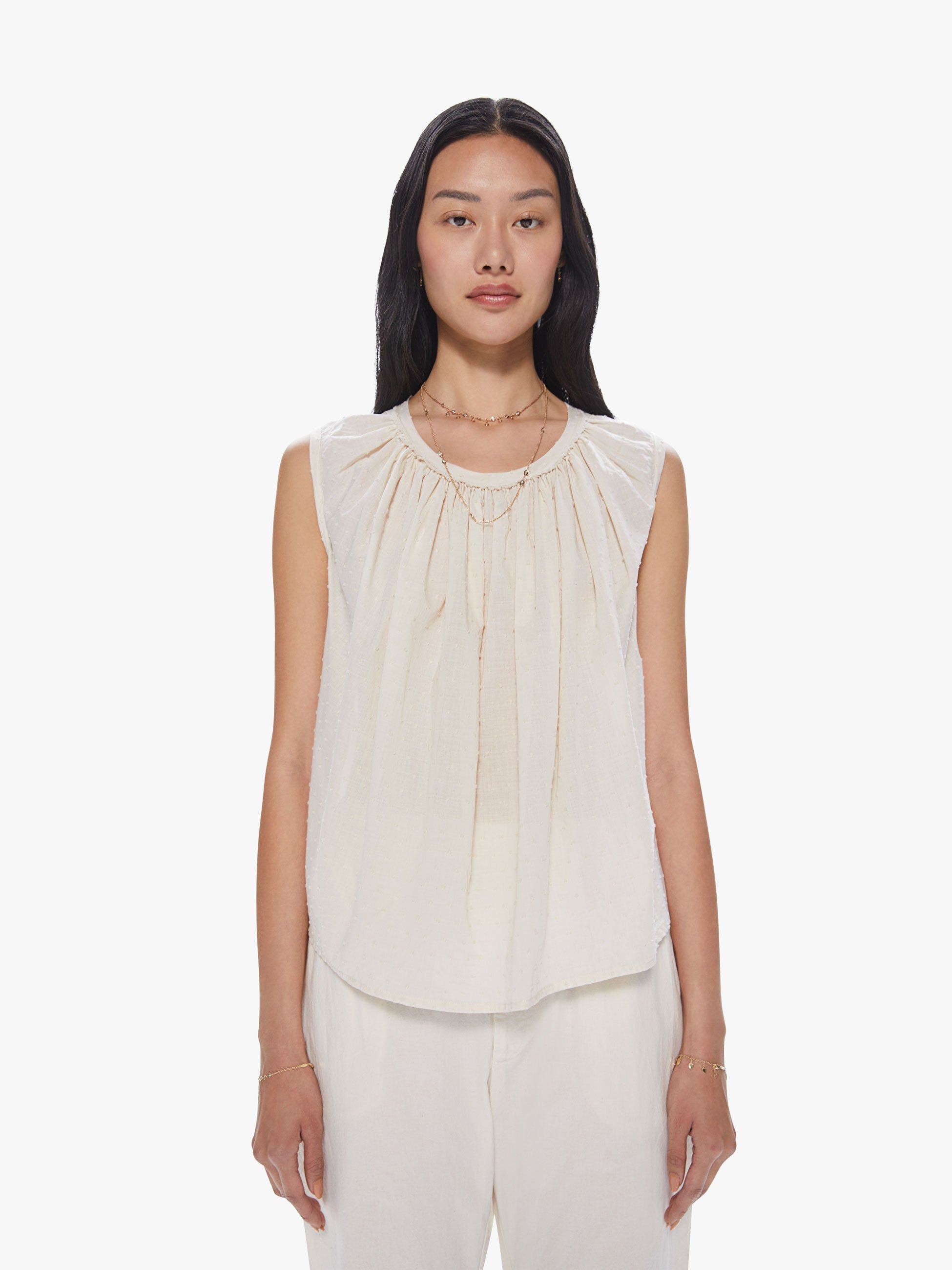 Elsa Esturgie Giboulée Top - Ecru sold by MOTHER product image thumbnail 2