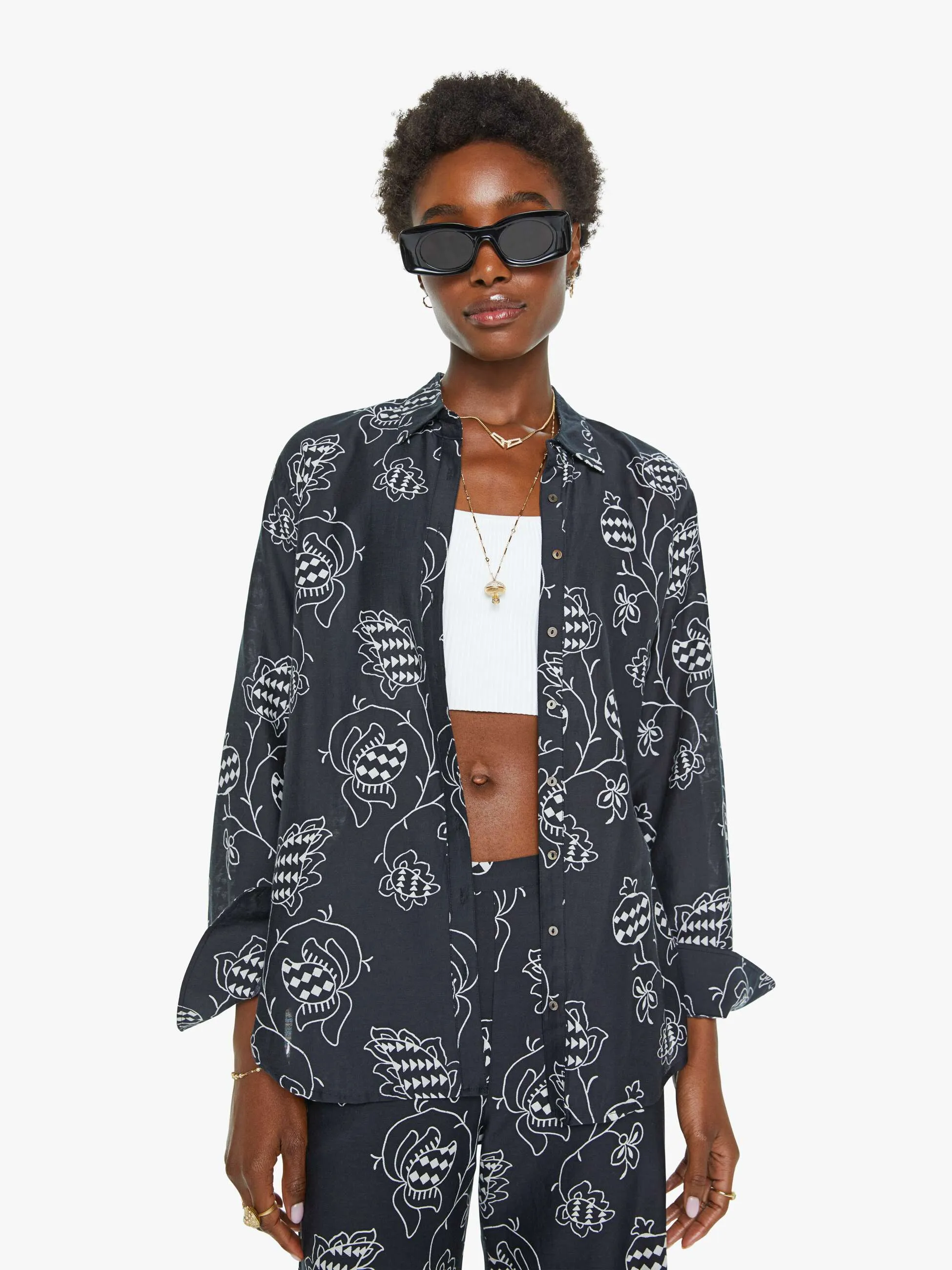 XiRENA Beau Shirt - Black Pom sold by MOTHER product image thumbnail 2