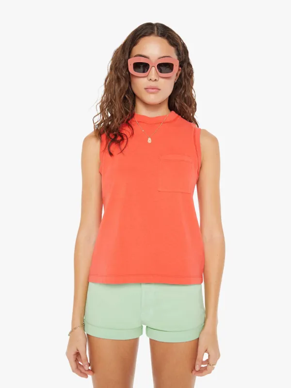 The Mock 10 Tee - Hot Coral made by MOTHER