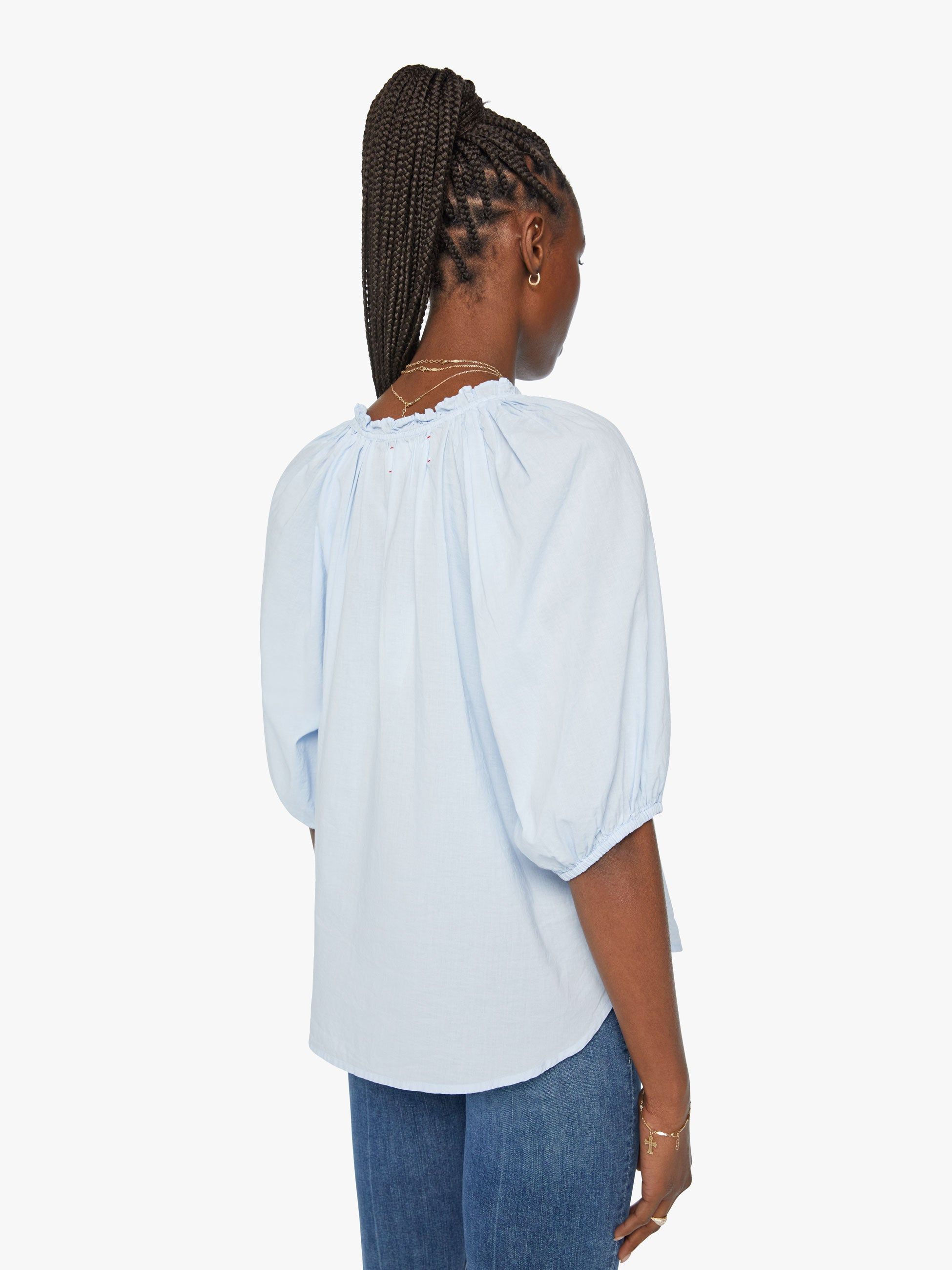 XiRENA Jules Top - Baby Blue sold by MOTHER product image thumbnail 3