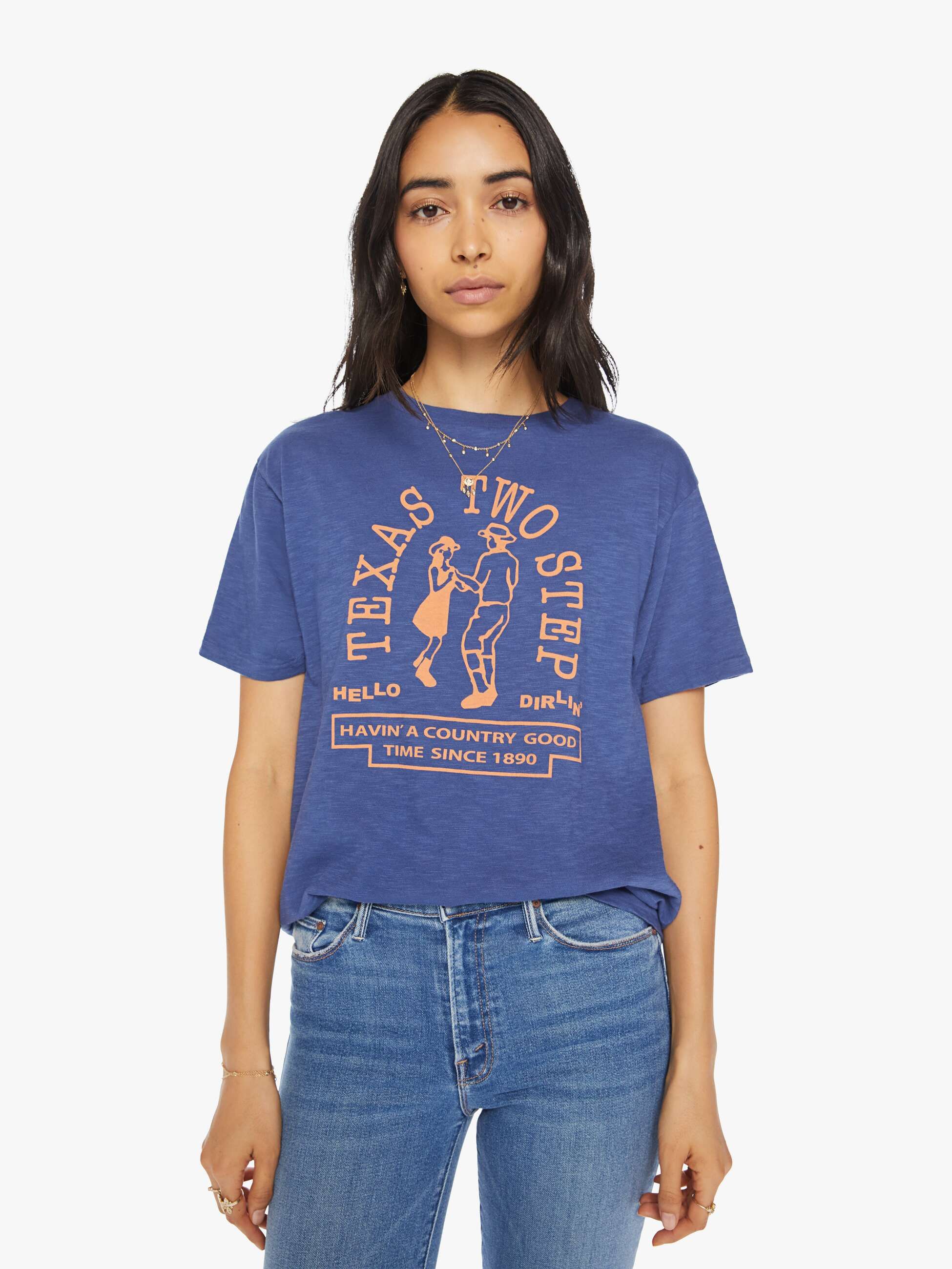 Velva Sheen Two Step Tee - Blue sold by MOTHER product image thumbnail 2