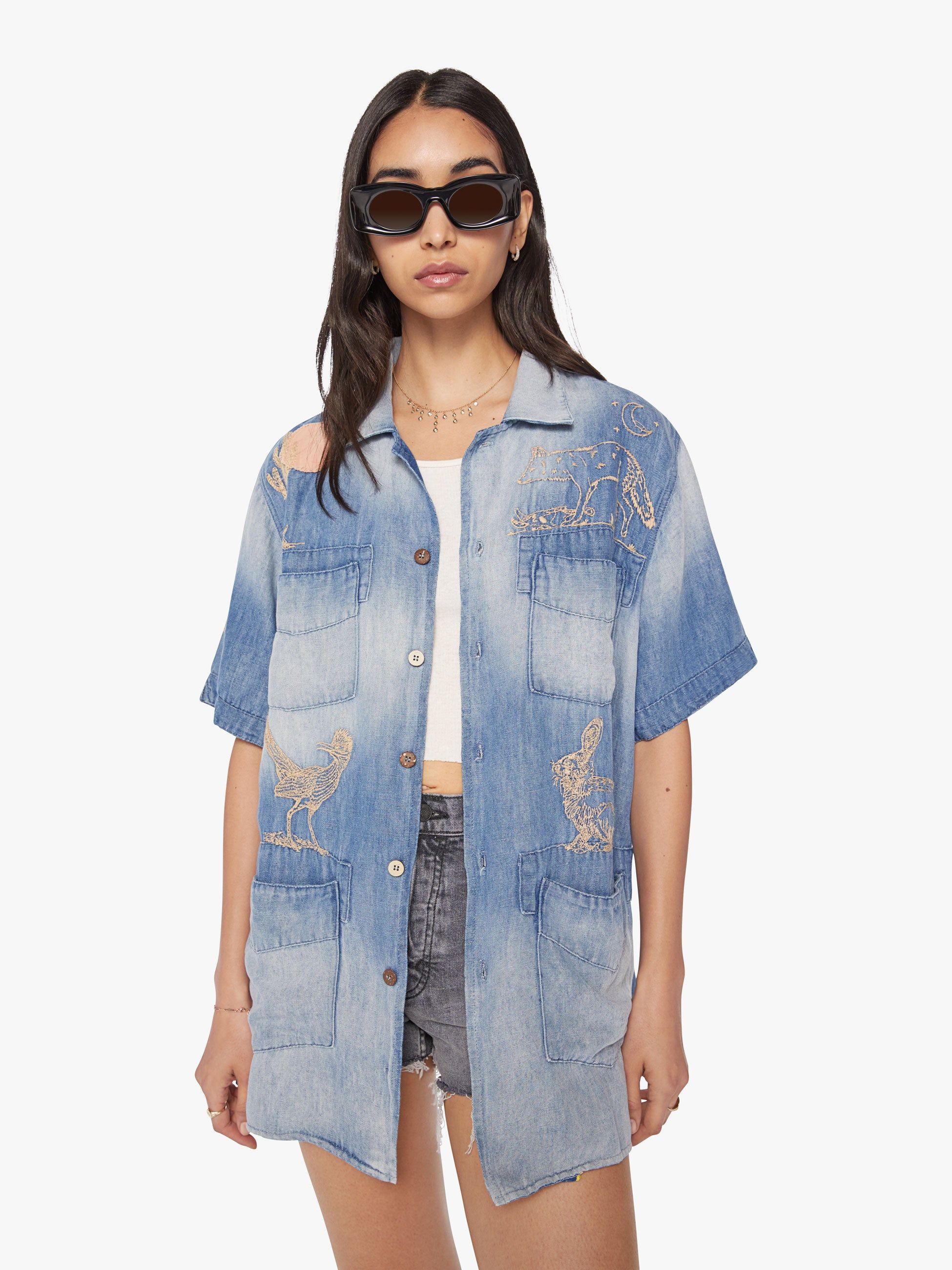 Dr. Collectors Short Sleeve Pocket Shirt - Embroidery Joshua Tree sold by MOTHER