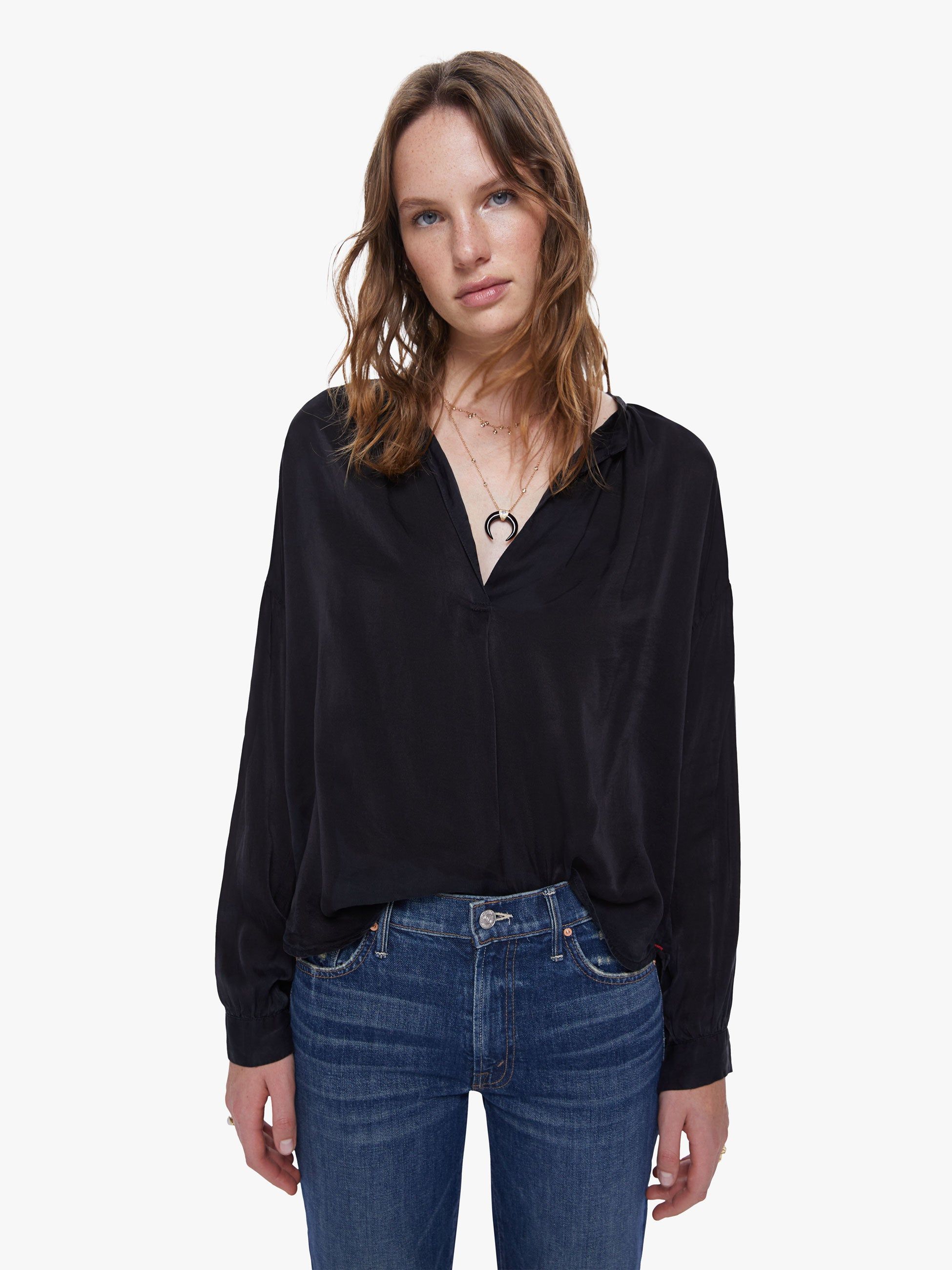 XiRENA Mayson Top - Black sold by MOTHER