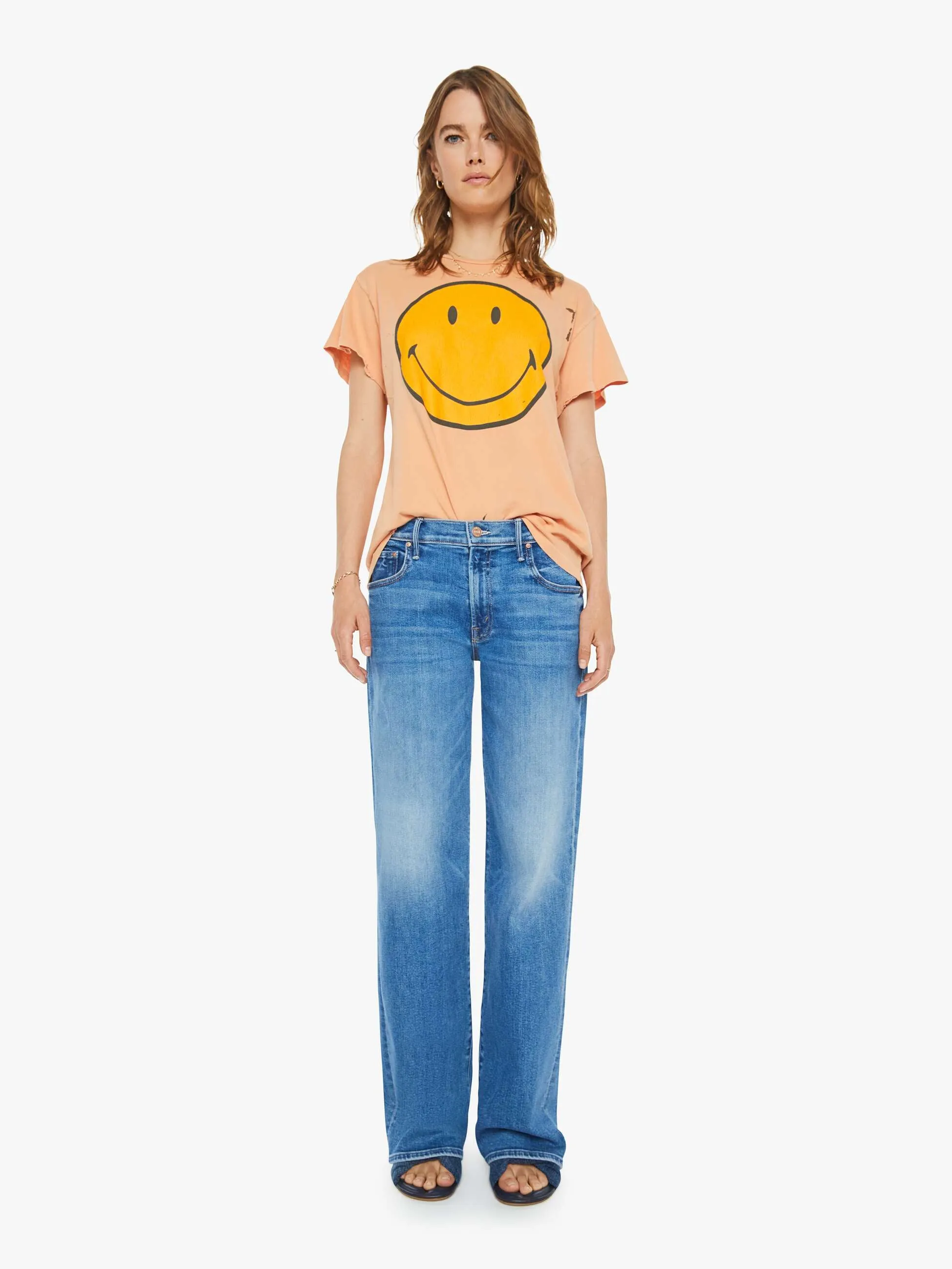 MadeWorn Keep Smiling Tee - Peach Fuzz sold by MOTHER product image thumbnail 5