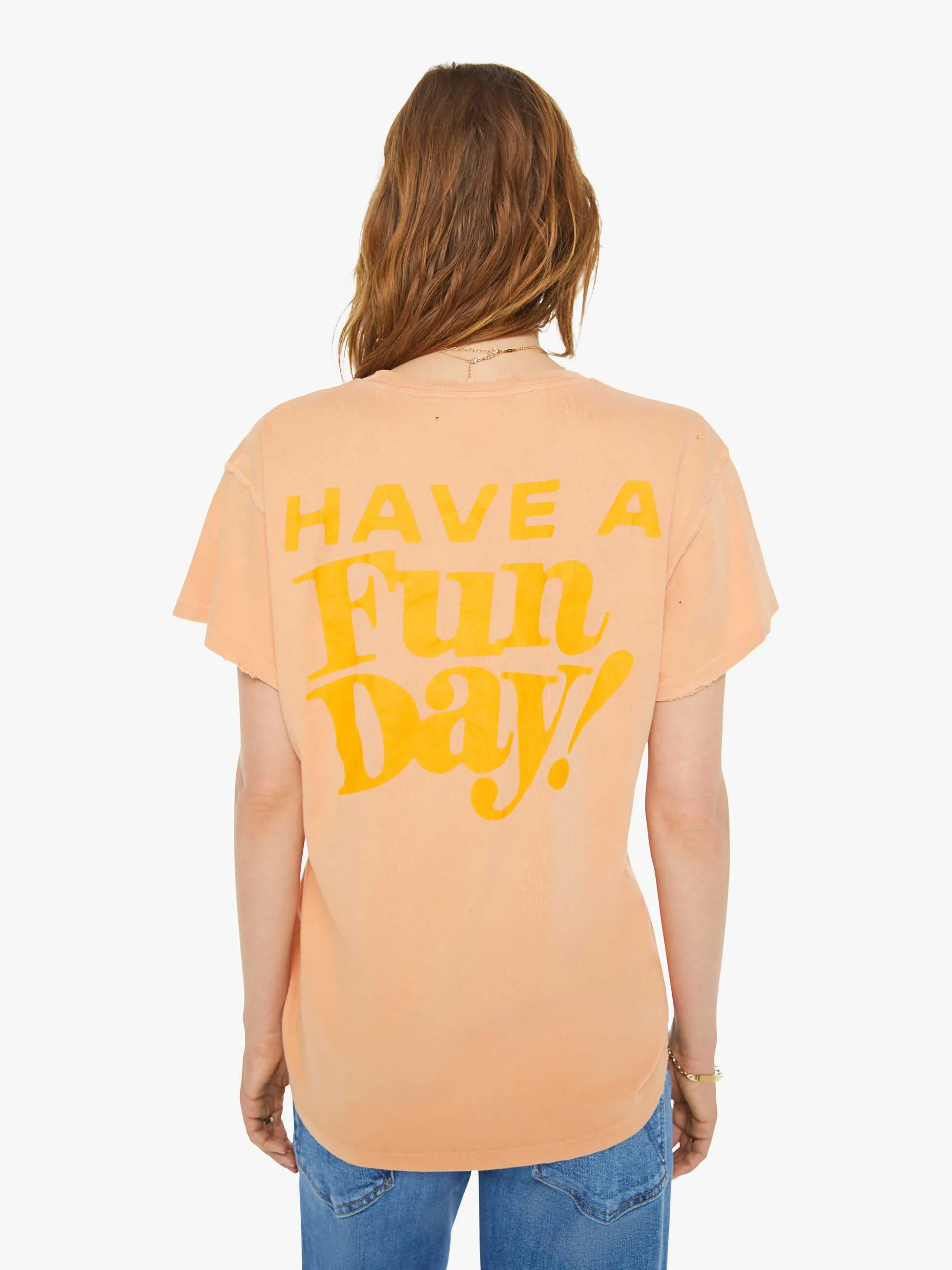 MadeWorn Keep Smiling Tee - Peach Fuzz sold by MOTHER product image thumbnail 4