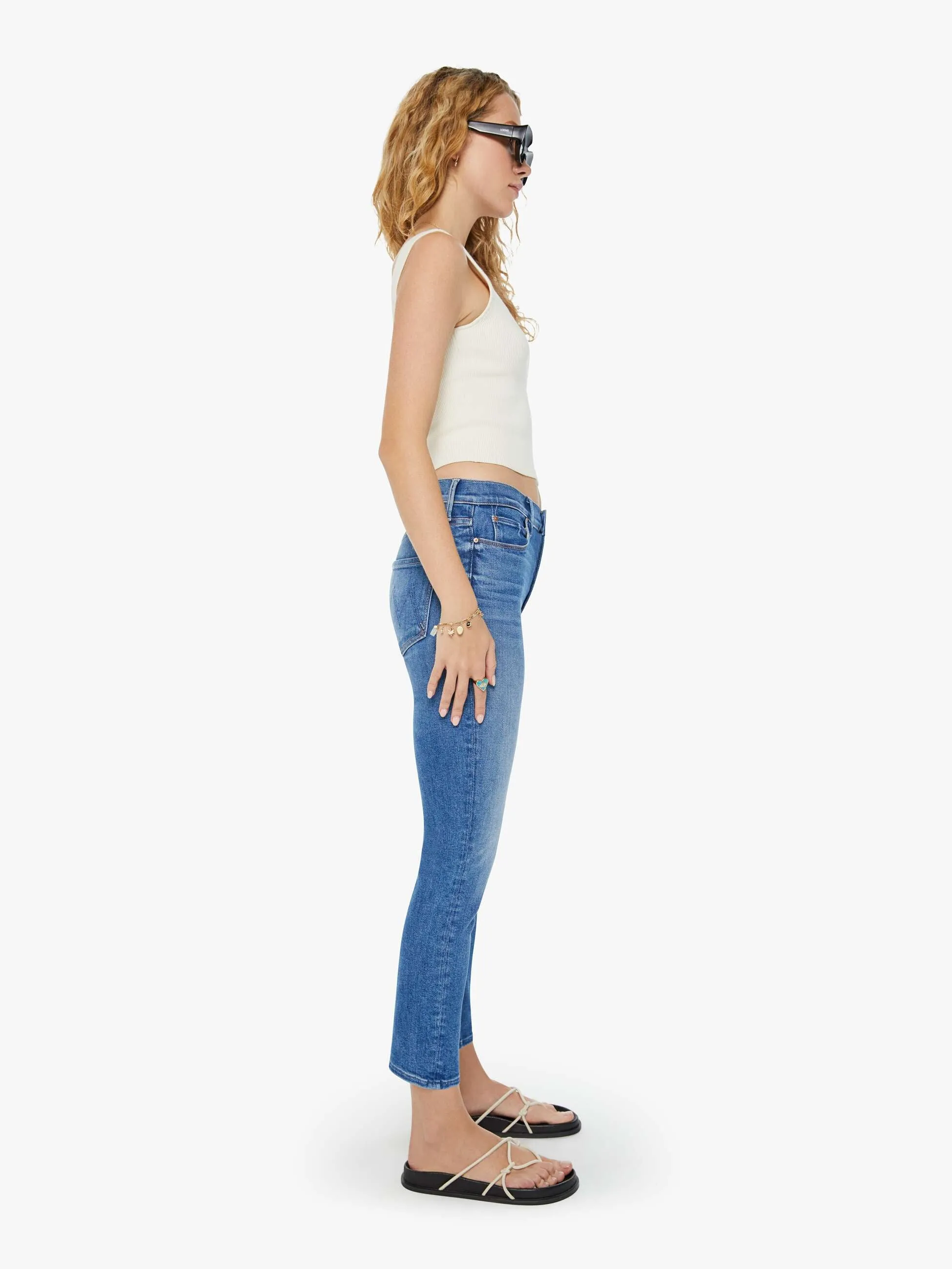 The Mid Rise Dazzler Crop - Different Strokes sold by MOTHER product image thumbnail 3
