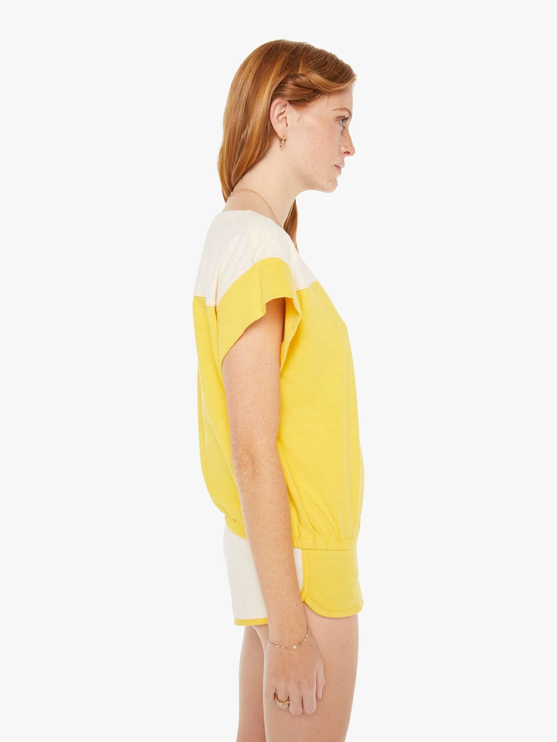 The Swiper Yoke Tee - Primrose Yellow sold by MOTHER product image thumbnail 3
