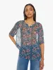 Natalie Martin Violet Top - Vintage Flowers Indigo sold by MOTHER