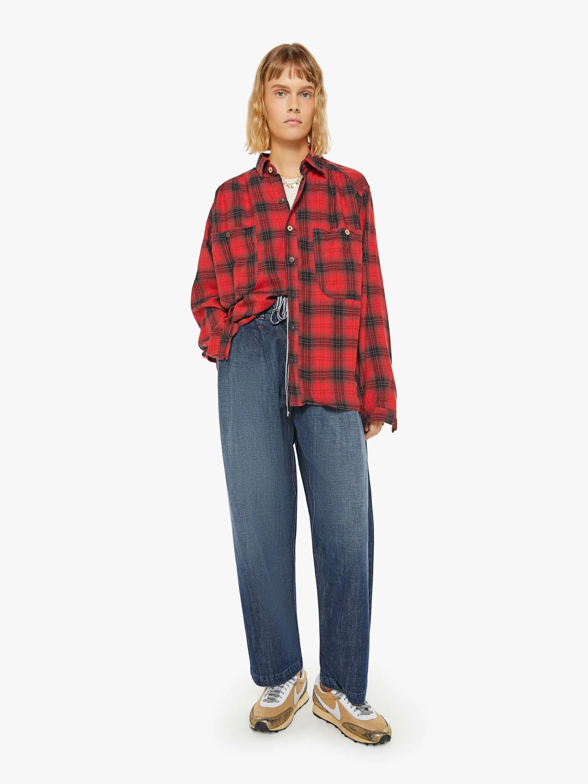 Dr. Collectors Picasso Shirt - Red Plaid sold by MOTHER product image thumbnail 4
