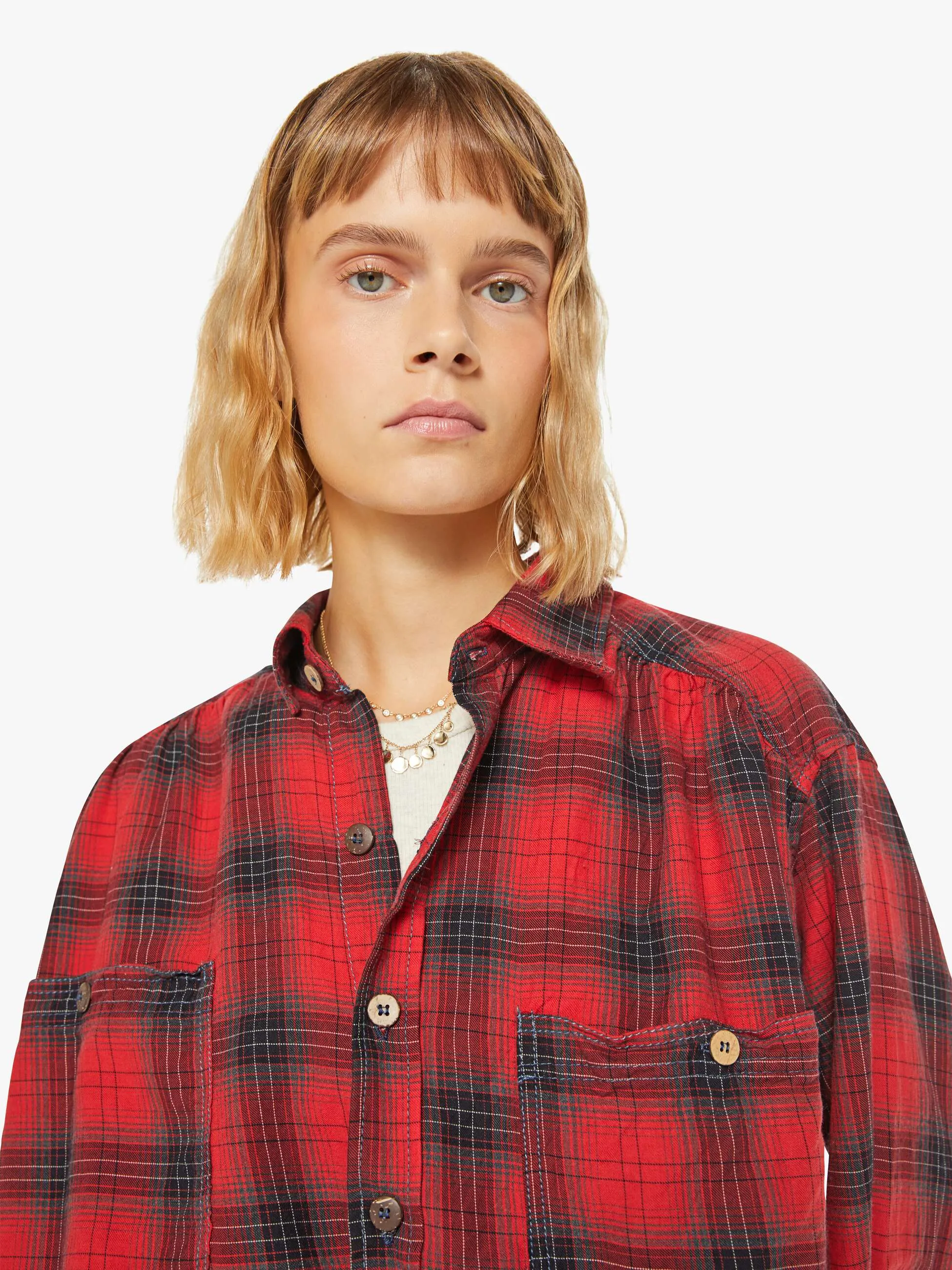 Dr. Collectors Picasso Shirt - Red Plaid sold by MOTHER product image thumbnail 5