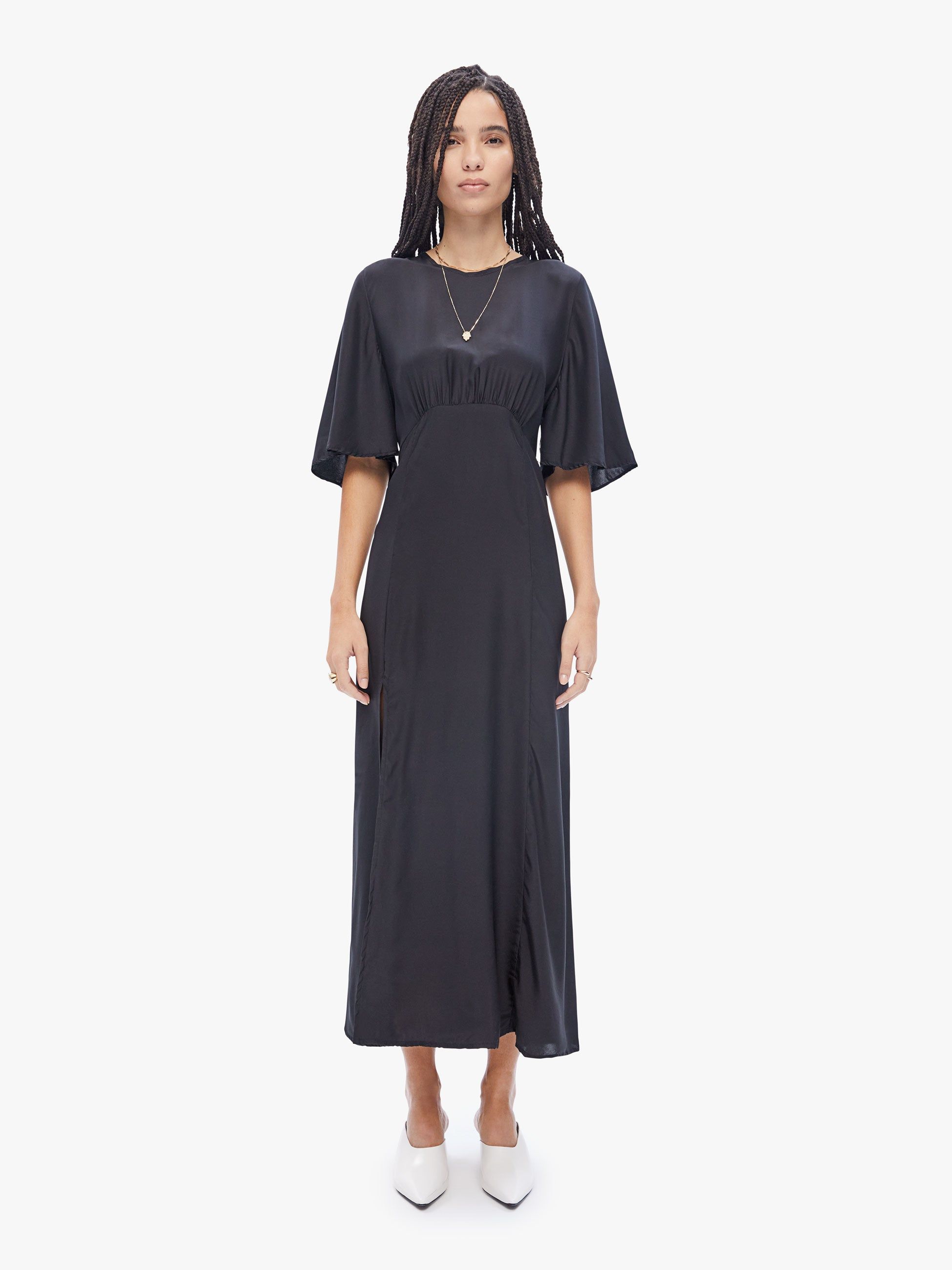 Natalie Martin Lily Dress - Black Silk sold by MOTHER product image thumbnail 2
