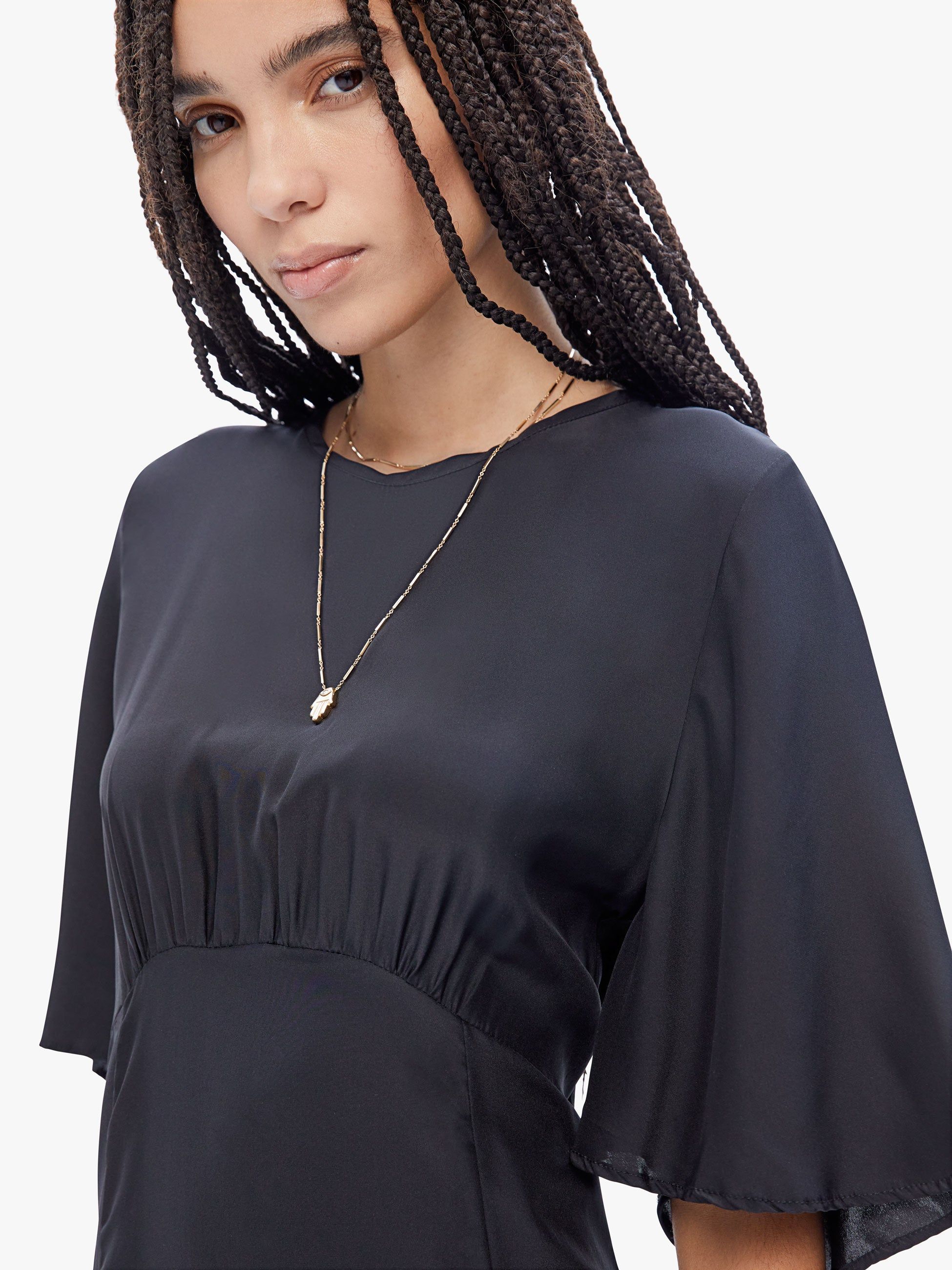 Natalie Martin Lily Dress - Black Silk sold by MOTHER product image thumbnail 5