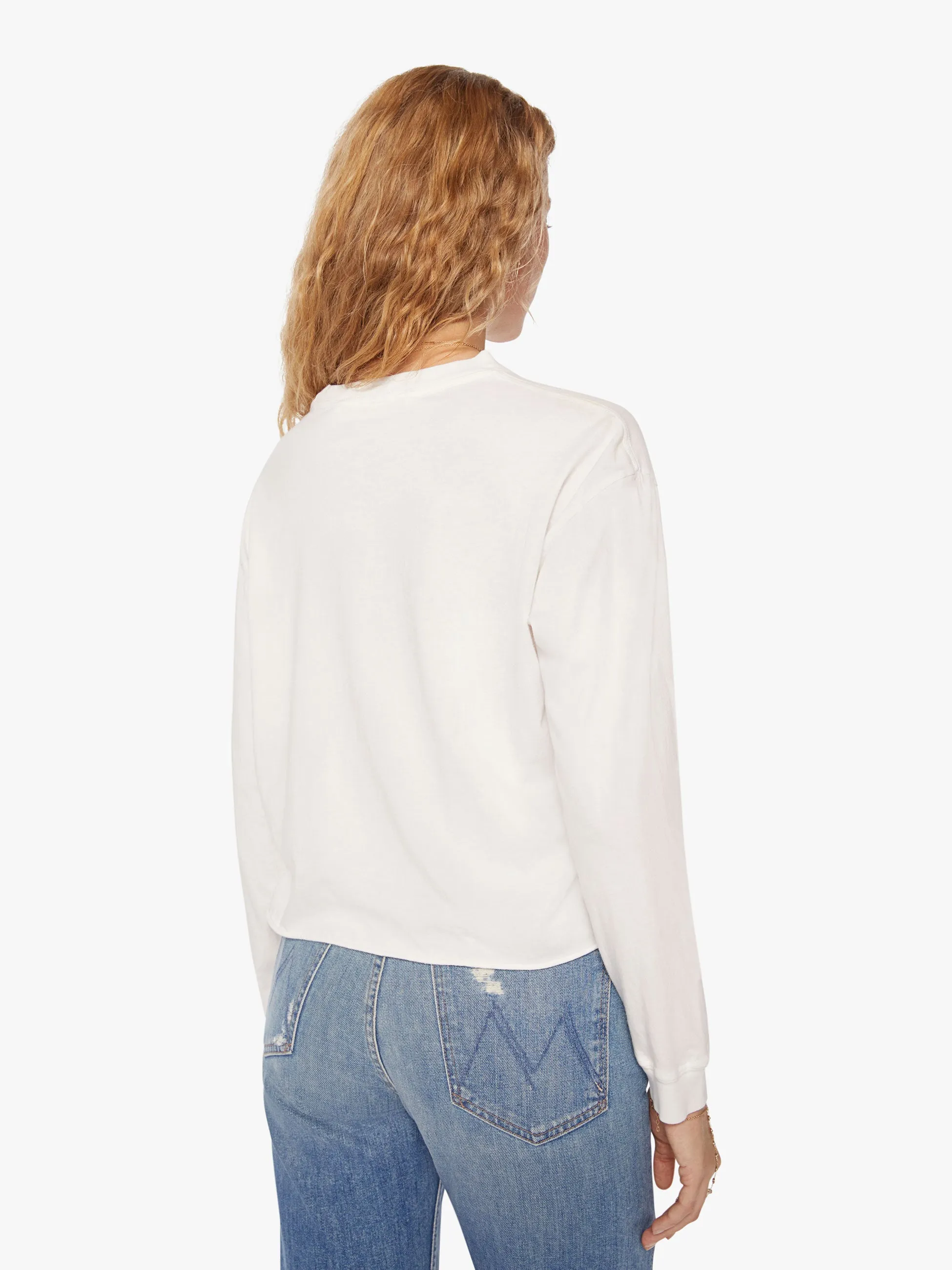 The L/S Slouchy Cut Off - Bright White sold by MOTHER product image thumbnail 4