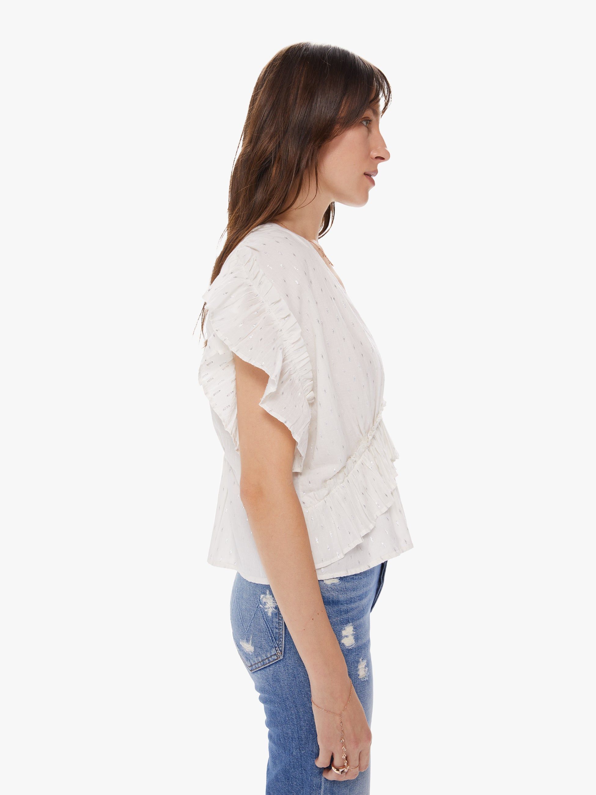 Maria Cher Gleam Top - White sold by MOTHER product image thumbnail 2