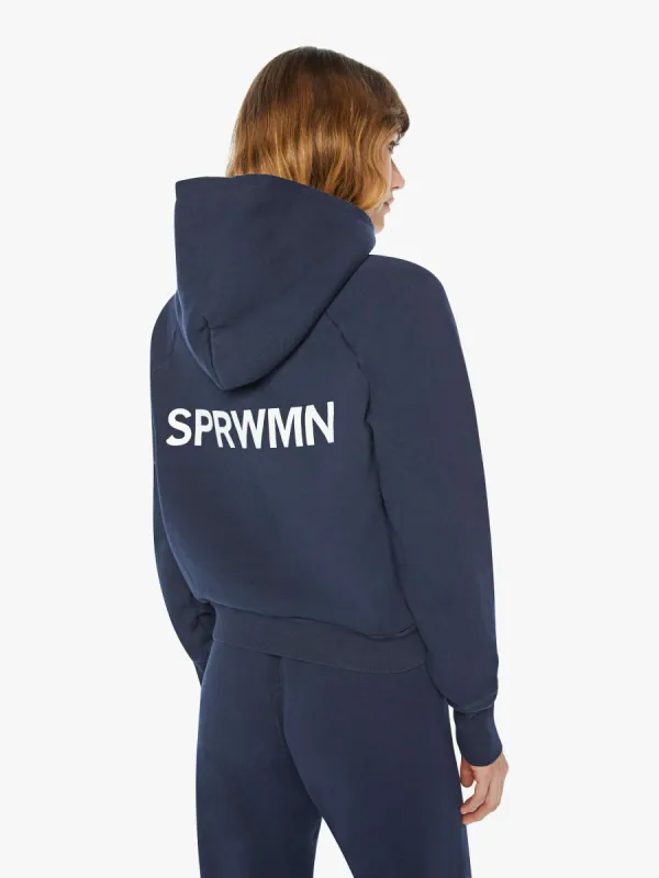 SPRWMN Shrunken Raglan Hoodie - Navy sold by MOTHER