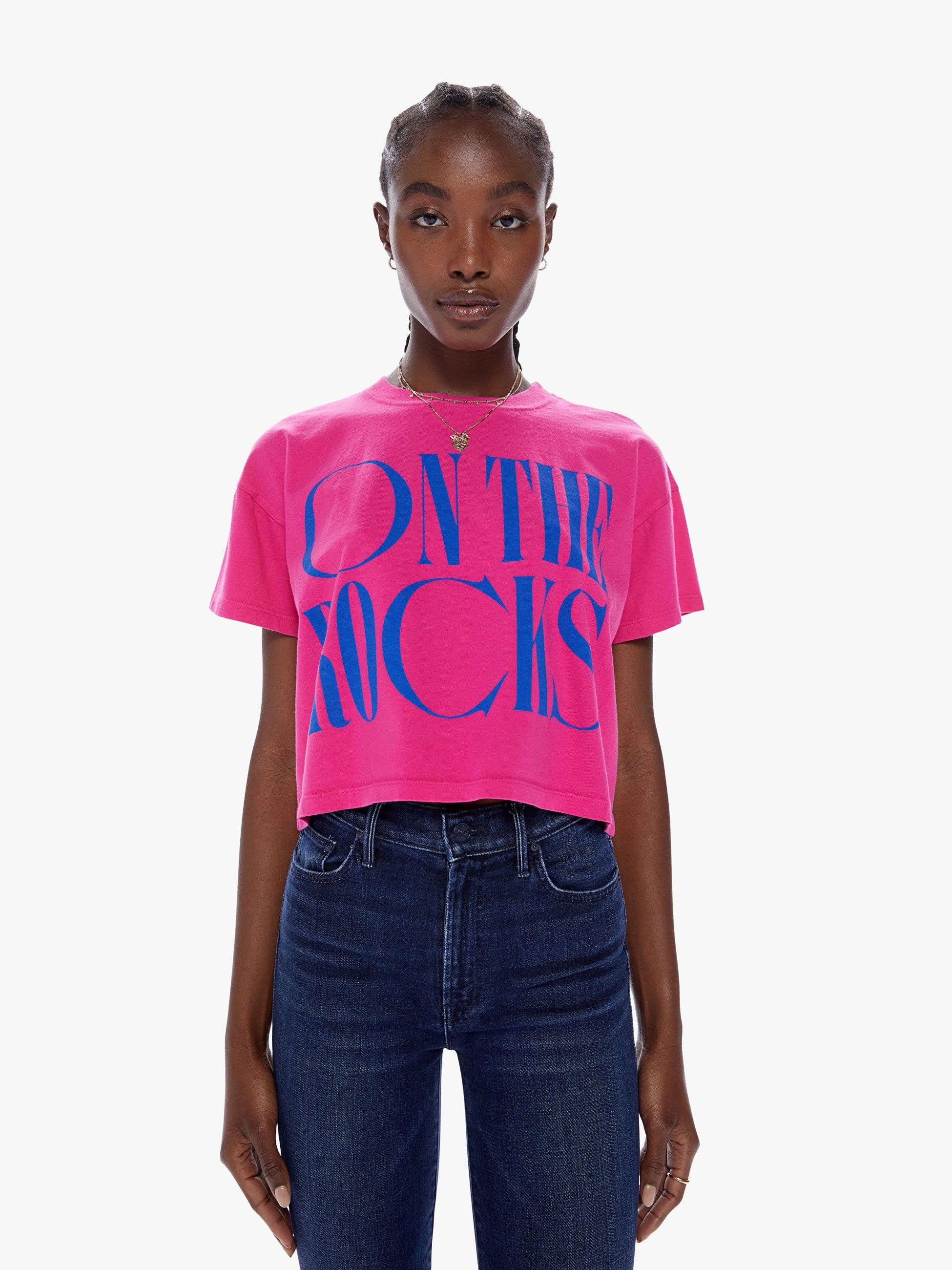 The Grab Back Crop Tee - On The Rocks sold by MOTHER