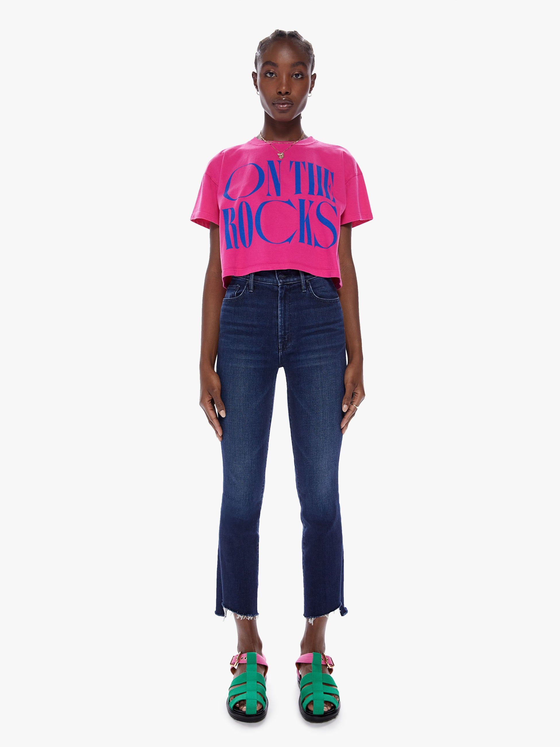 The Grab Back Crop Tee - On The Rocks sold by MOTHER product image thumbnail 5