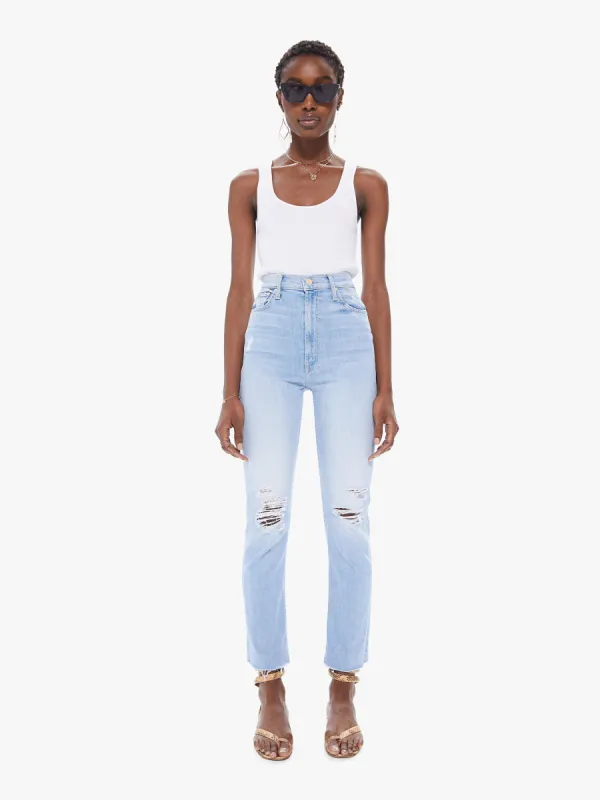 High Waisted Rider Ankle Fray - Island Afterhours sold by MOTHER
