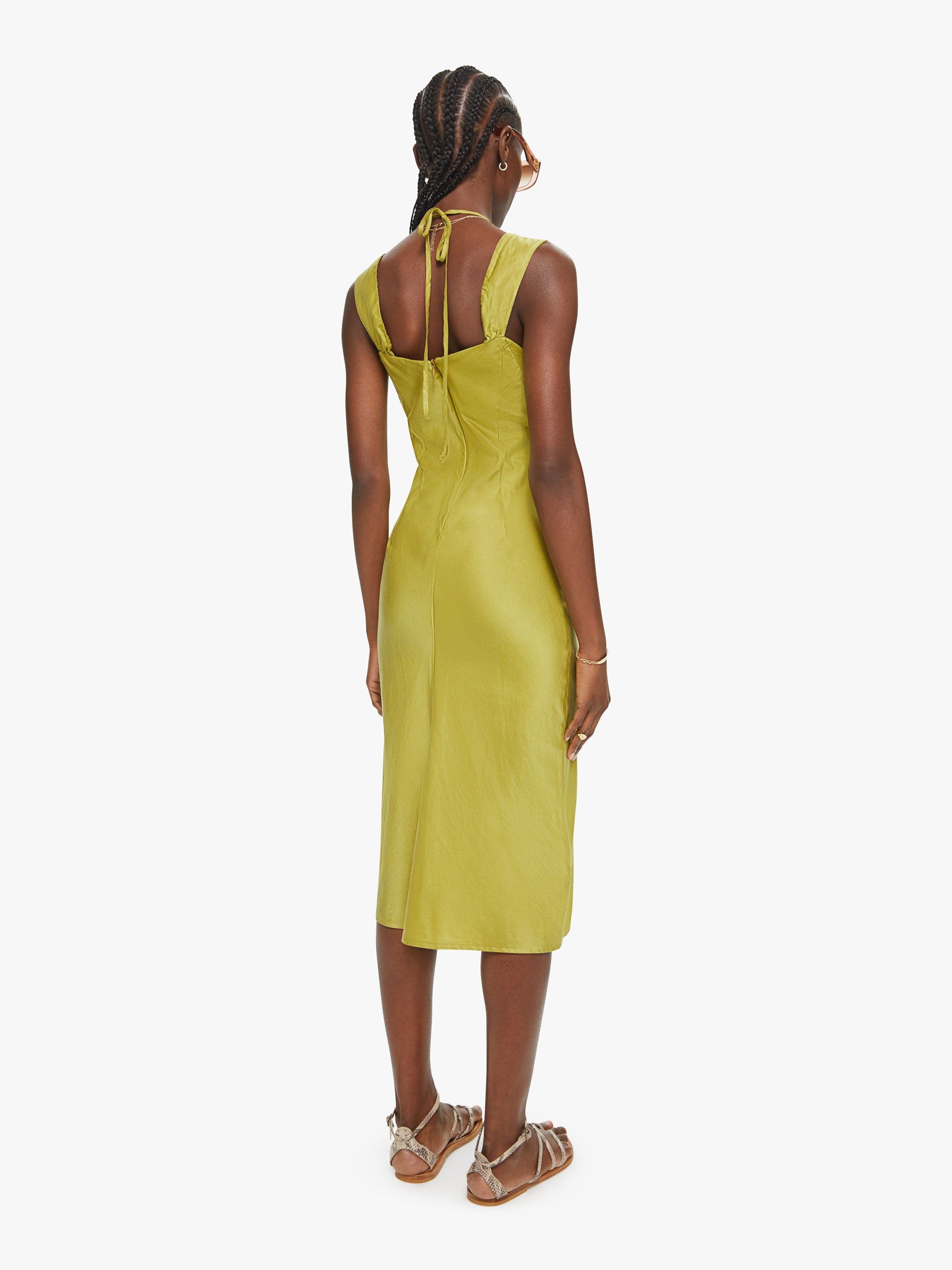 Noam Cinda Dress - Chartreuse sold by MOTHER product image thumbnail 4
