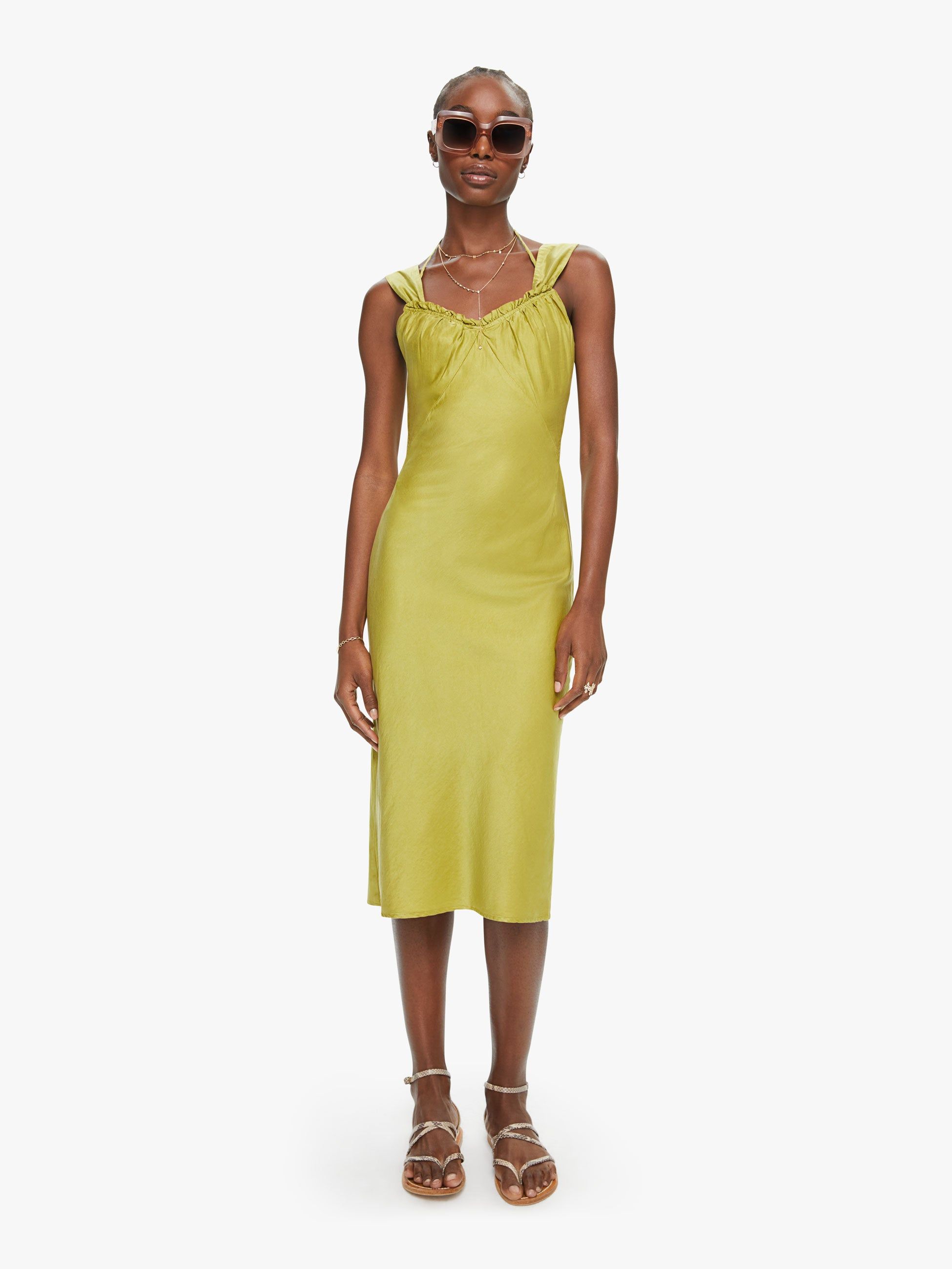 Noam Cinda Dress - Chartreuse sold by MOTHER product image thumbnail 2