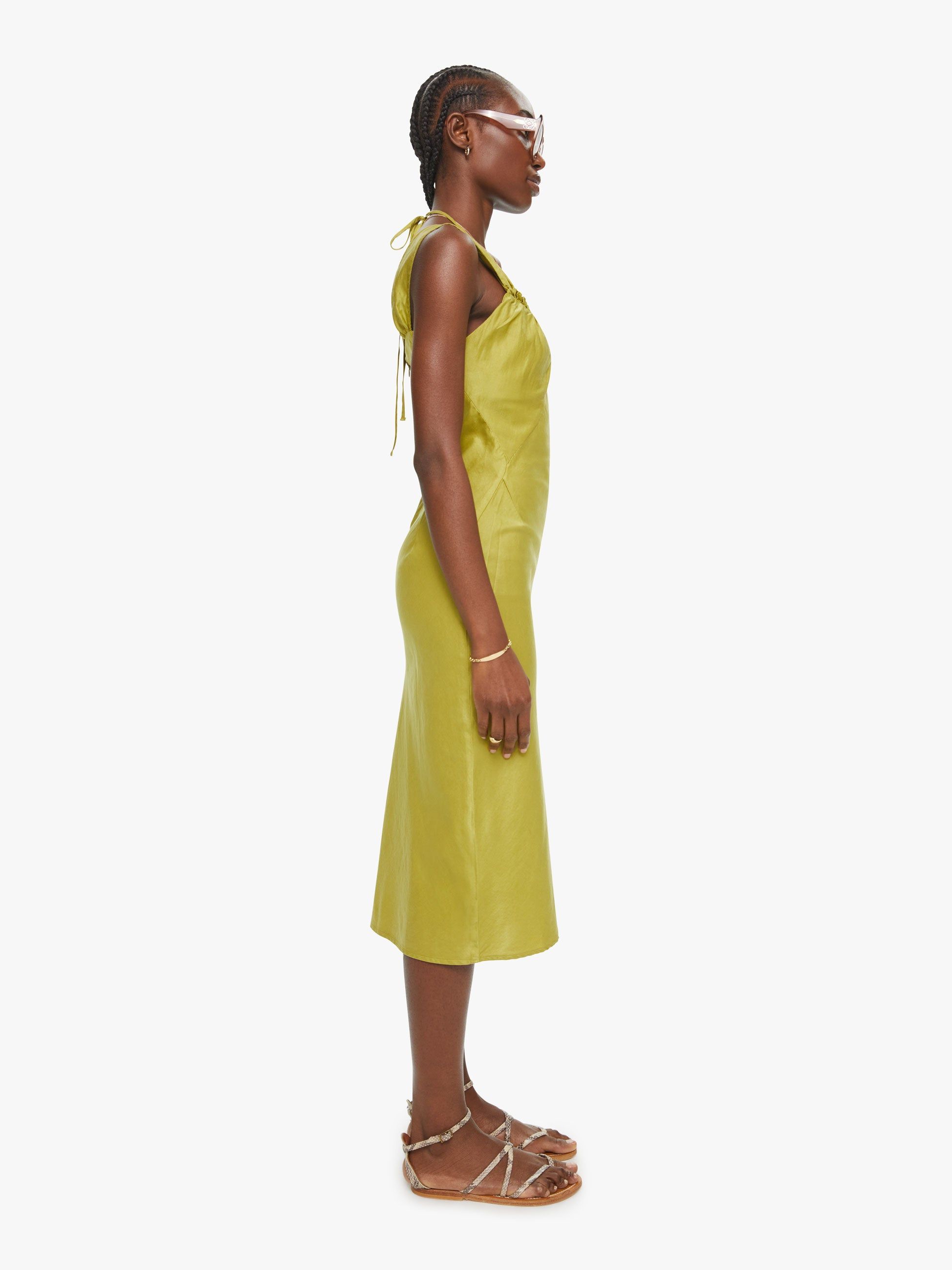 Noam Cinda Dress - Chartreuse sold by MOTHER product image thumbnail 3